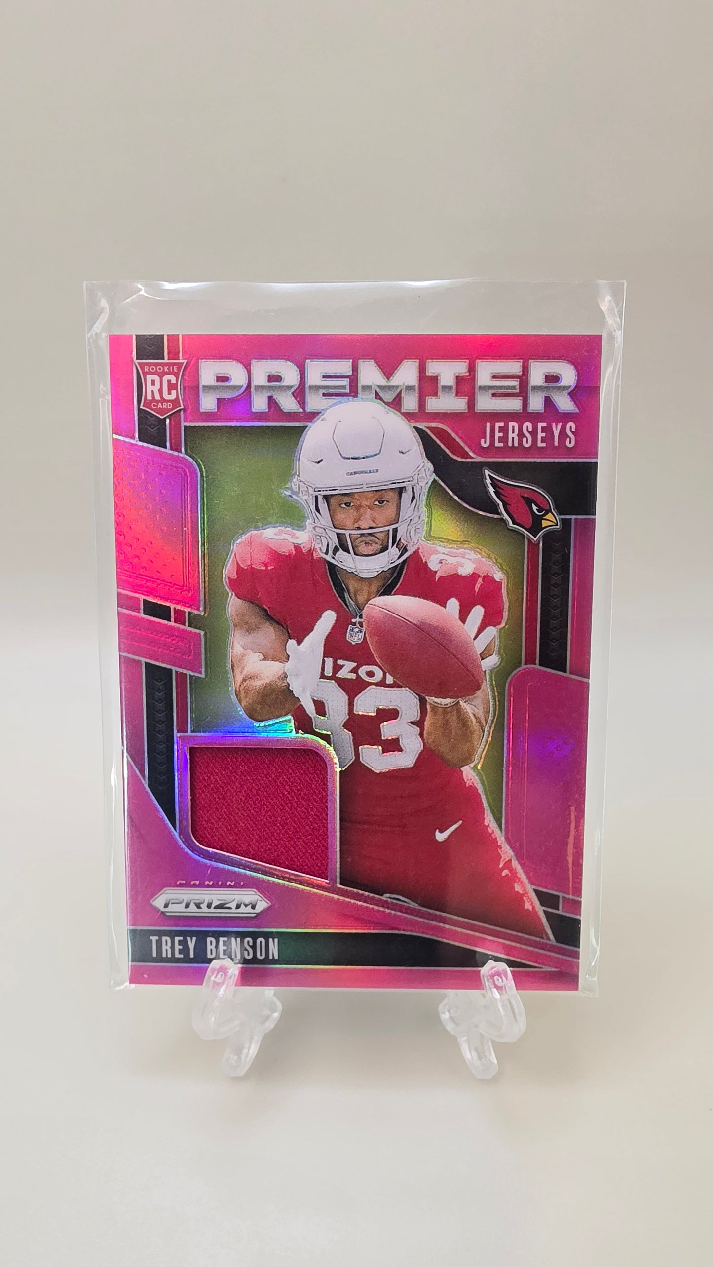 2024 Panini Prizm Trey Benson Premier Jerseys Pink Patch RC #PJ-TBN