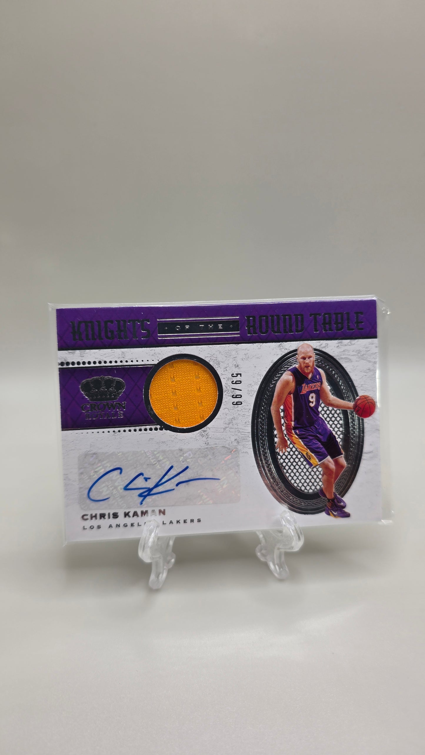 2020–21 Crown Royale Knights of the Round Table Chris Kaman Patch Auto #/99 Card CR-CKM