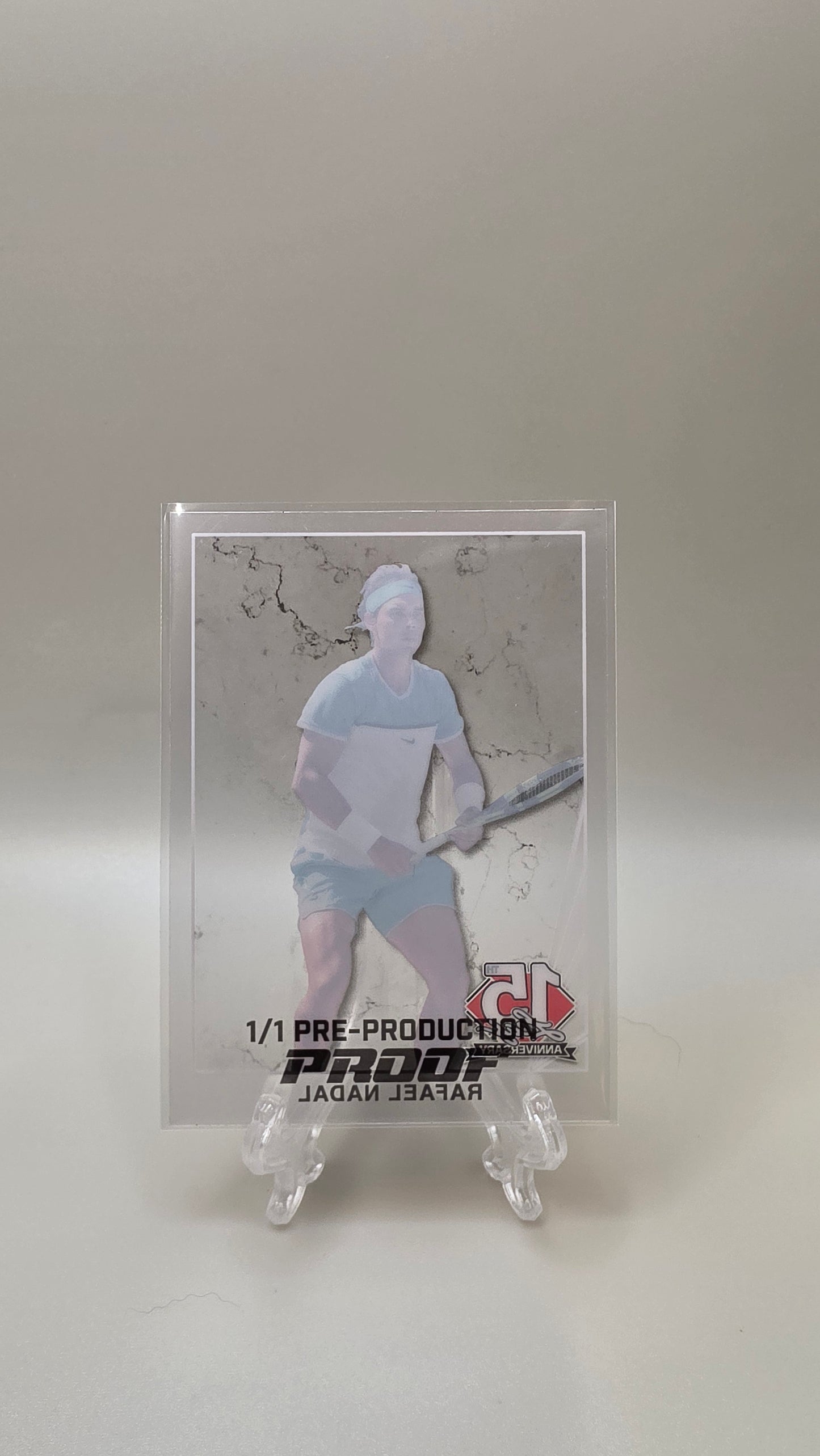 Leaf 15th Anniversary Rafael Nadal 1/1 Pre-Production Proof Clear