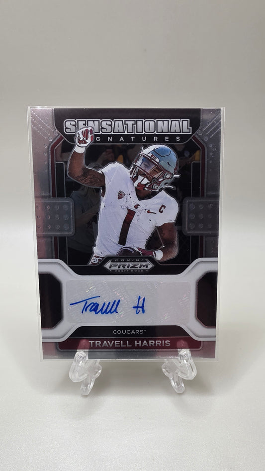 2022 Panini Prizm Draft Picks Sensational Signatures Travell Harris Auto Card # SS-THA