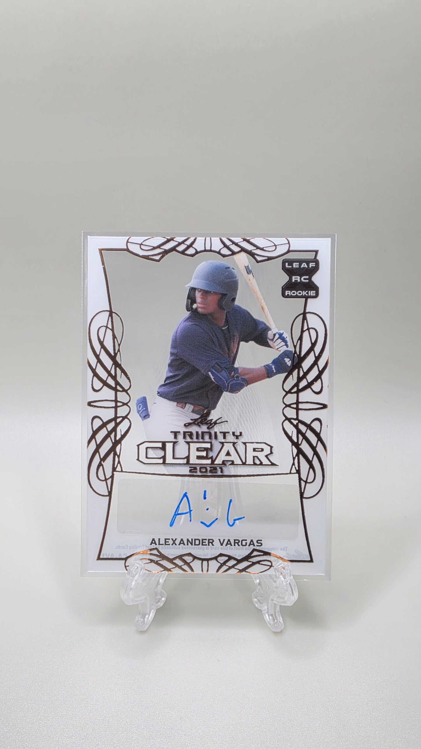 2021 Leaf Trinity Alexander Vargas Clear Autograph Card # CA-AV1