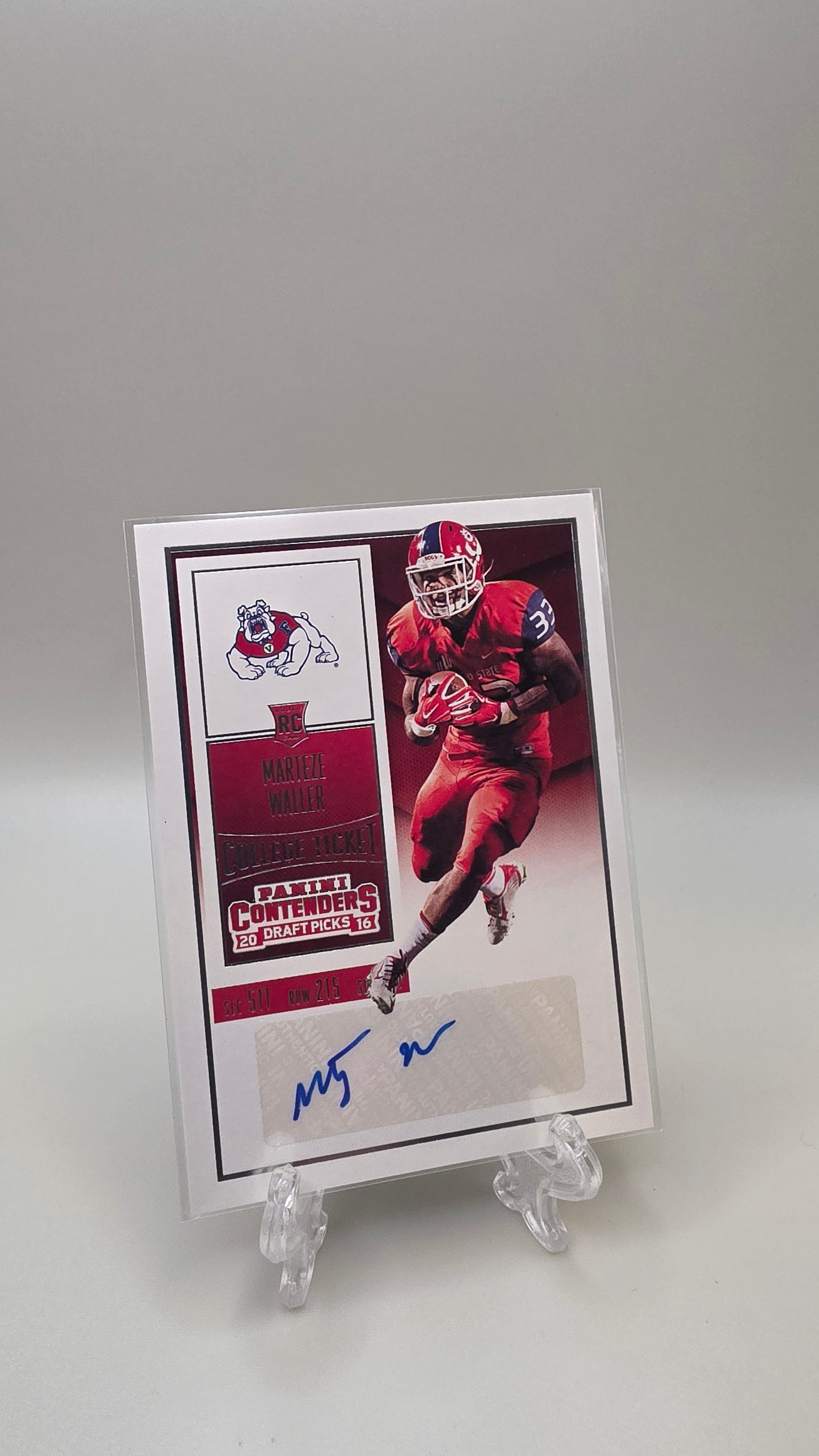 2016 Contenders Marteze Waller College Ticket Auto #341