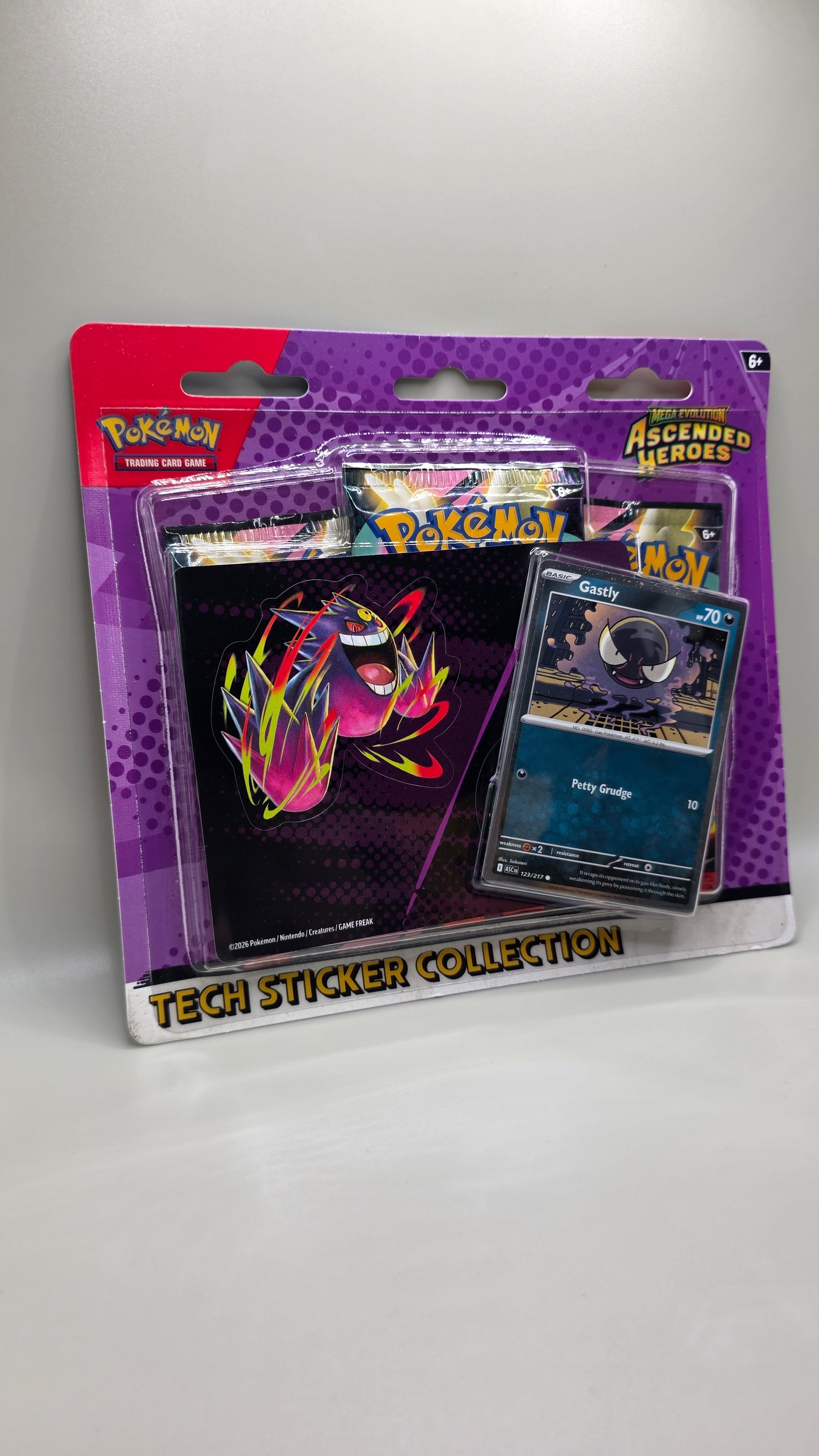 Pokémon TCG Ascended Heroes Gastly Tech Sticker Collection