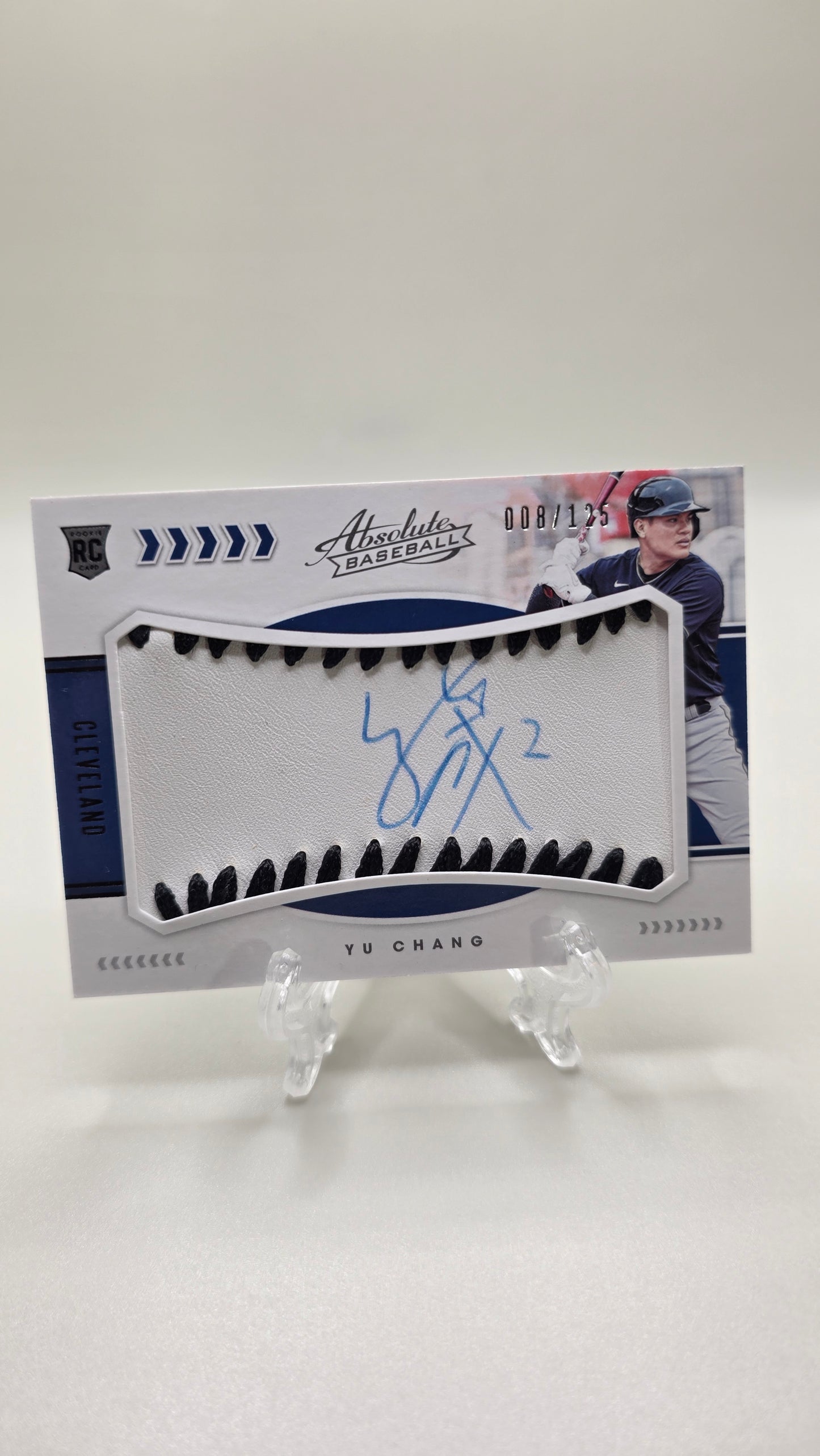 2020 Absolute Baseball Yu Chang Rookie Patch Auto #/125 Card #151