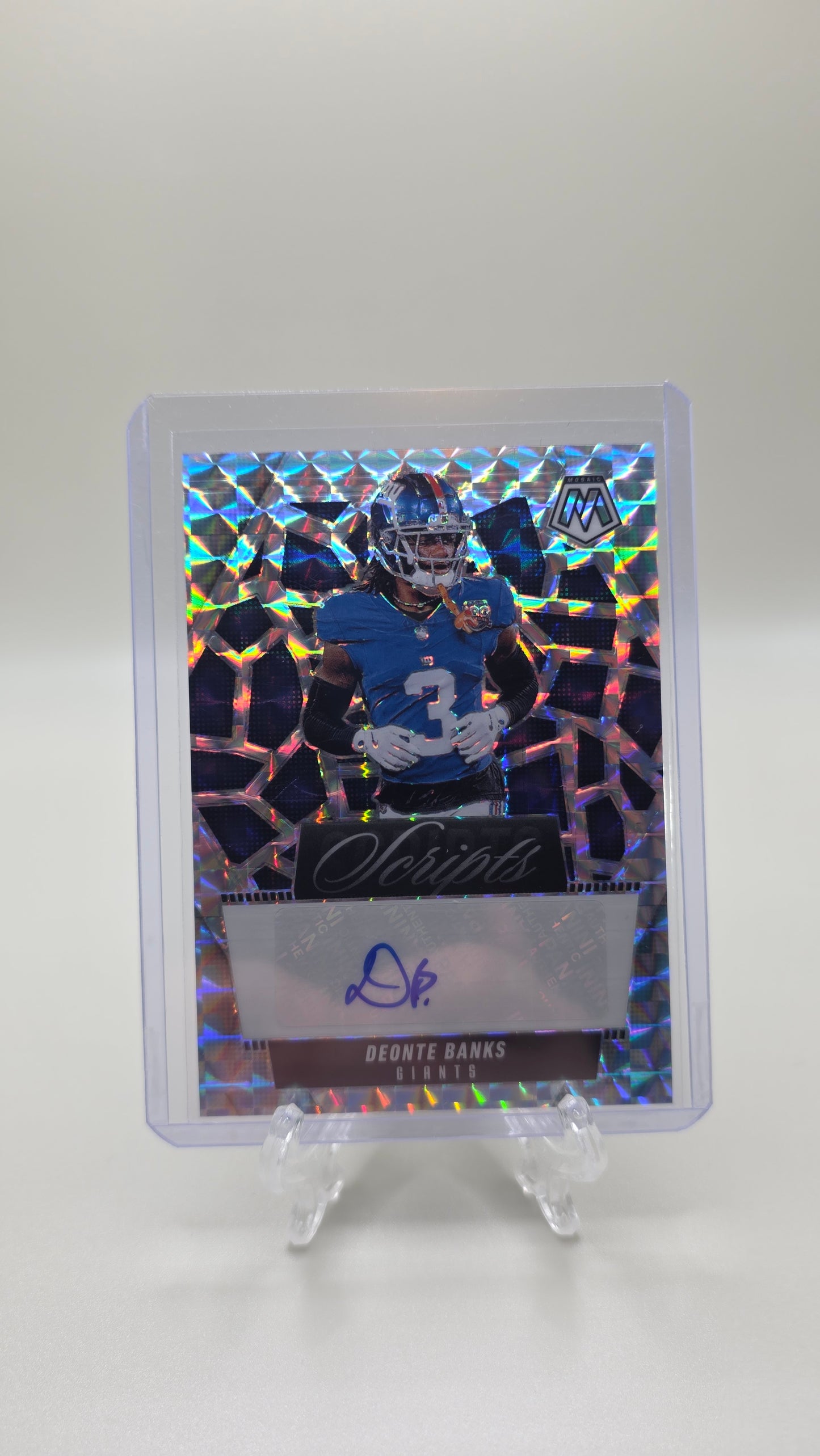 2025 Mosaic Deonte Banks Scripts Autograph Card #SCR-DBS