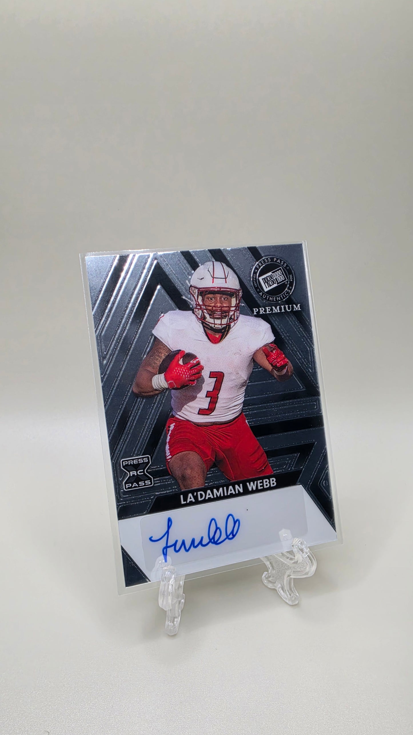 2024 Leaf Press Pass La'Damian Webb Rookie Auto /99 #BA-LDW