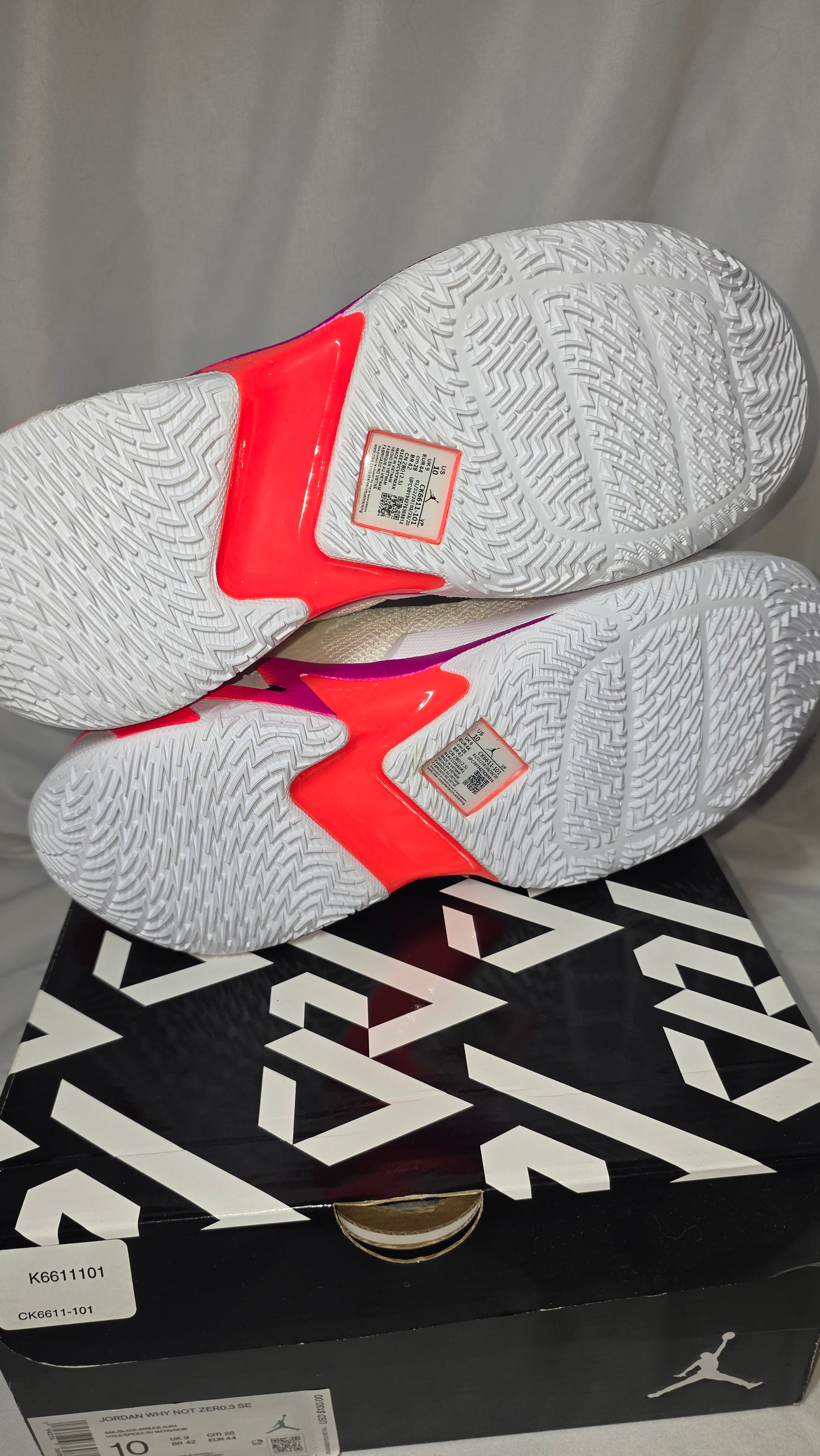 Jordan Why Not Zer0.3 SE Mens 10 CK6611-101 NIB