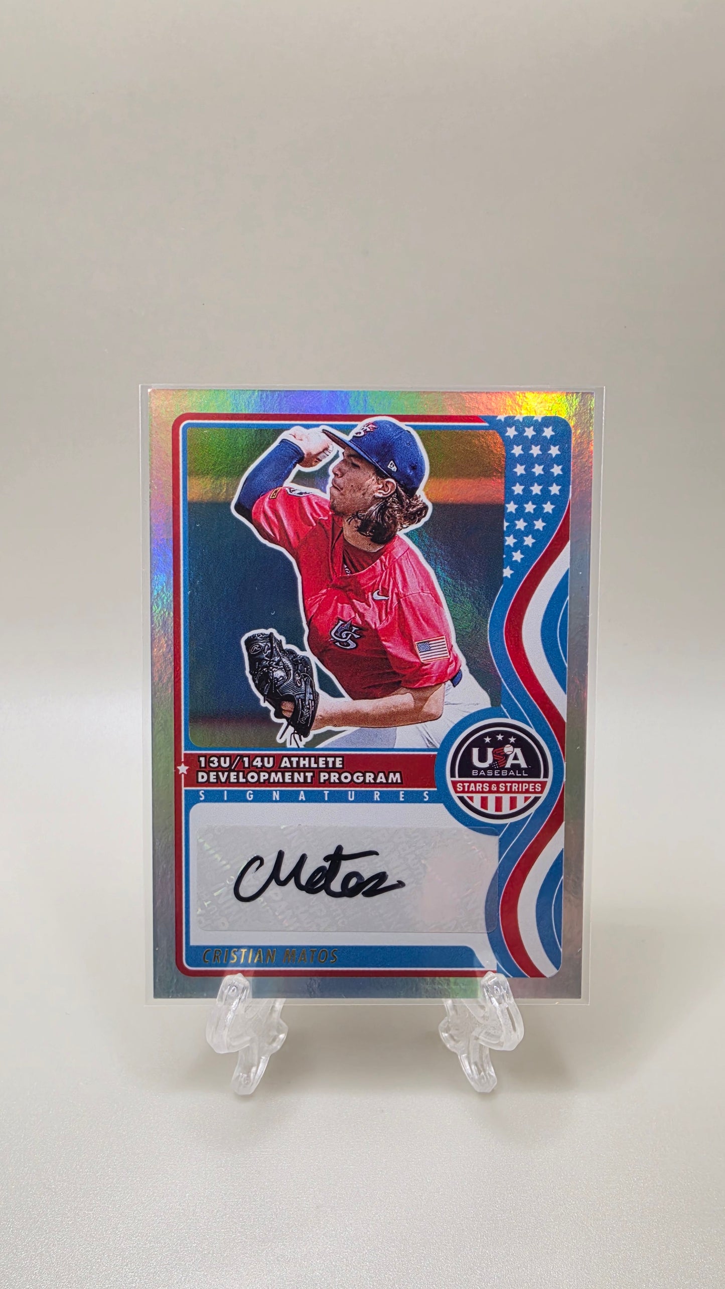 2025 Panini USA Baseball Stars & Stripes Cristian Matos Auto Card # NTS-CM