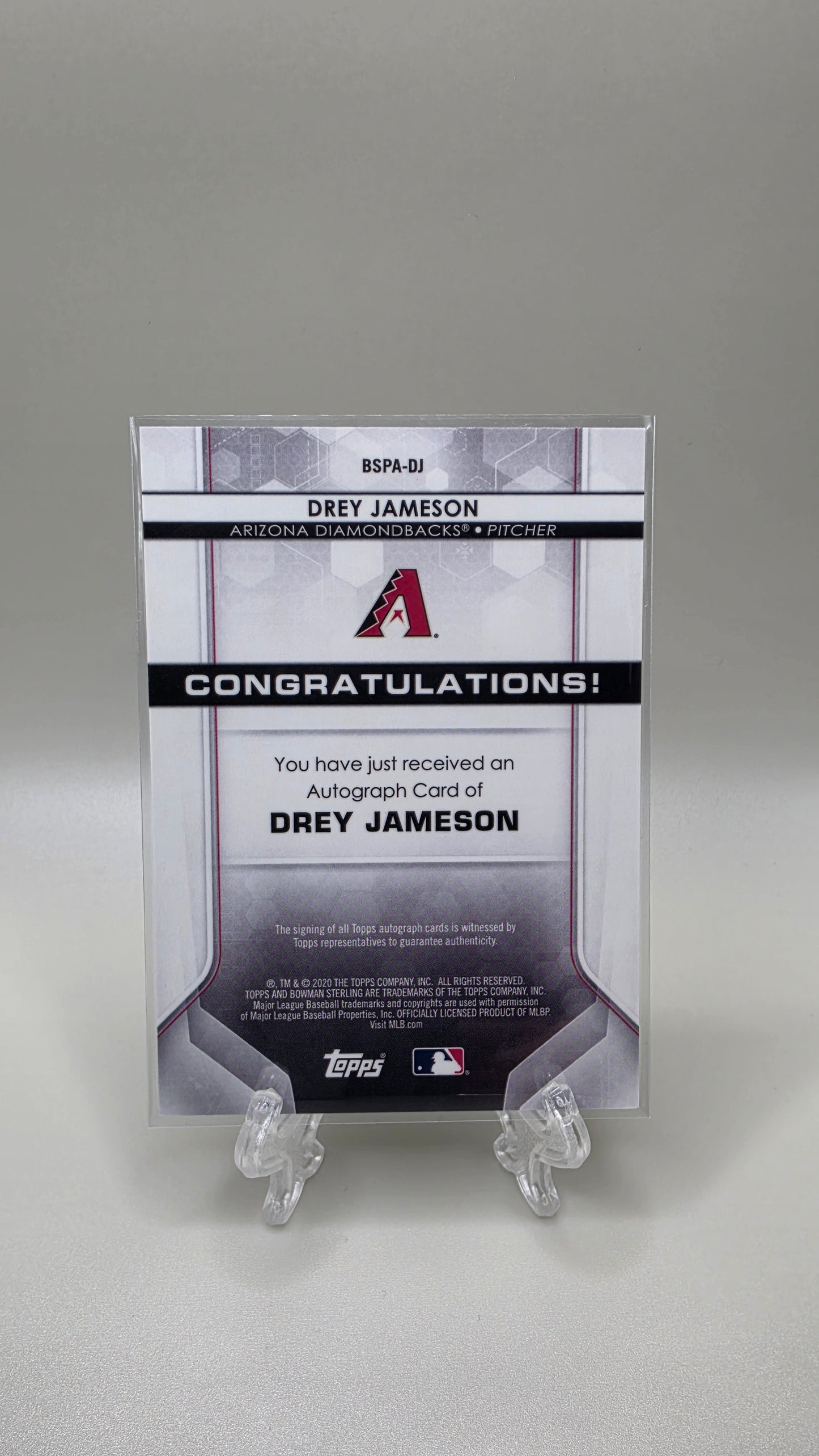 2020 Topps Bowman Sterling Drey Jameson Auto Card #BSPA-DJ