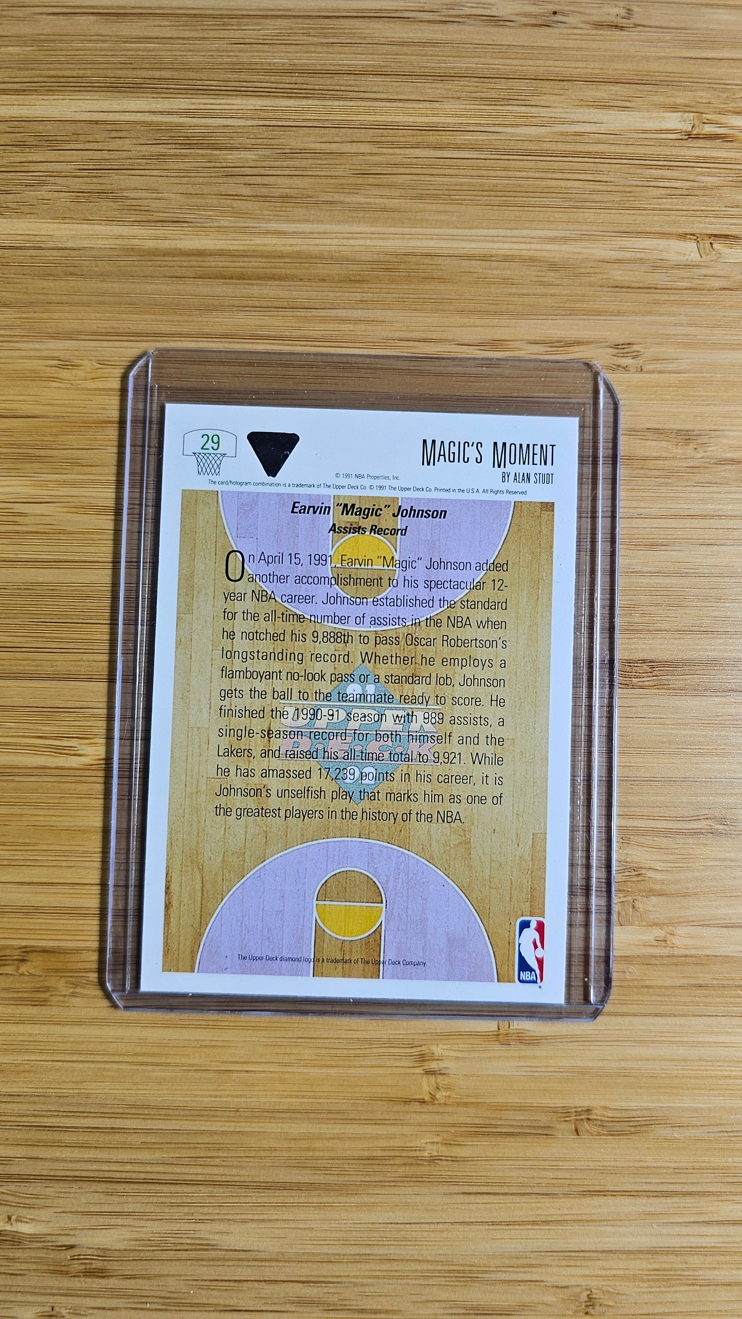 1991-92 Upper Deck Magic's Moment Los Angeles Lakers Card #29