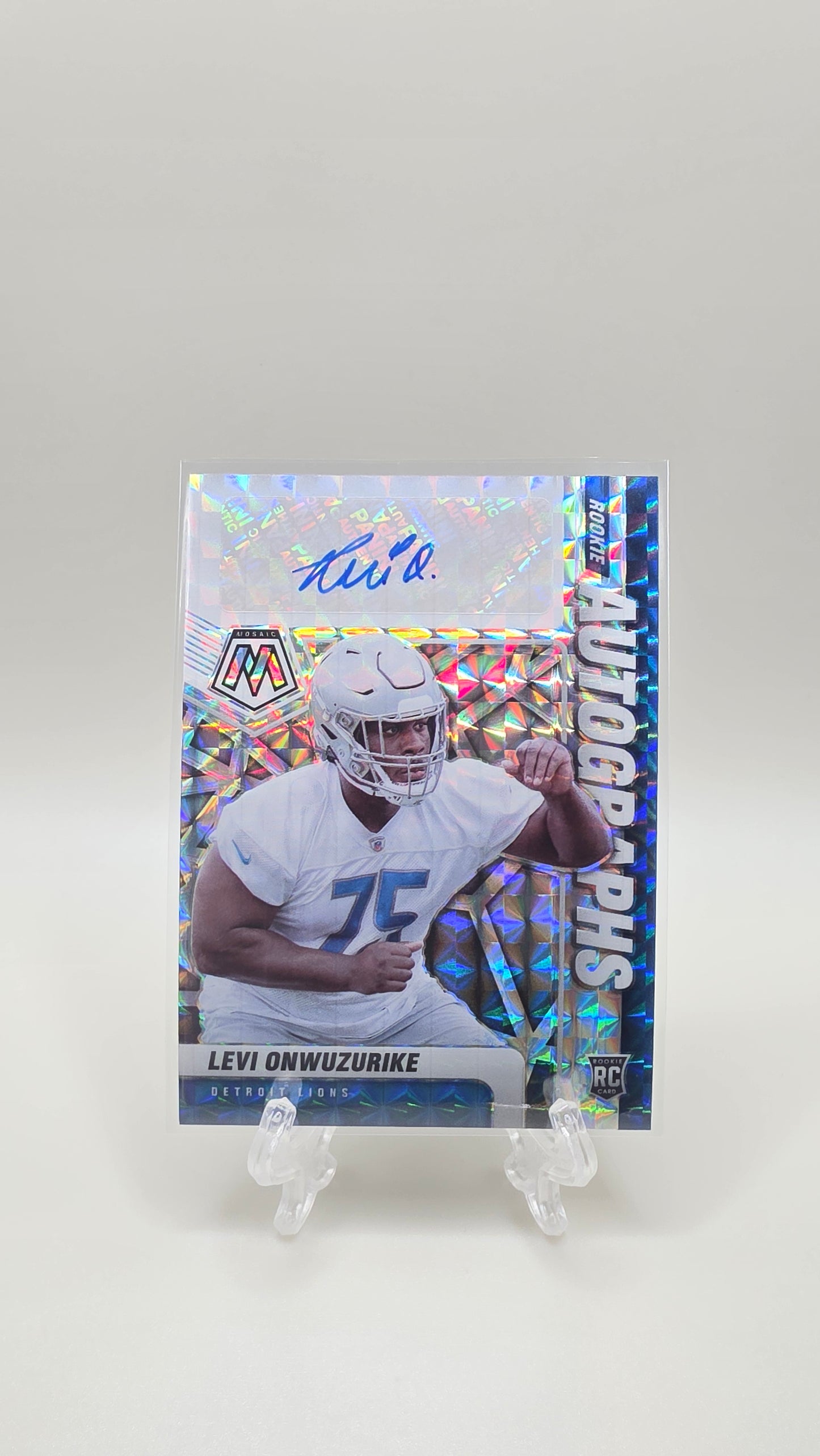 2021 Panini Mosiac Levi Onwuzurike Rookie Autographs Card # RA-100