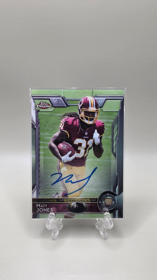2015 Topps Chrome Matt Jones Rookie Auto Card # 153