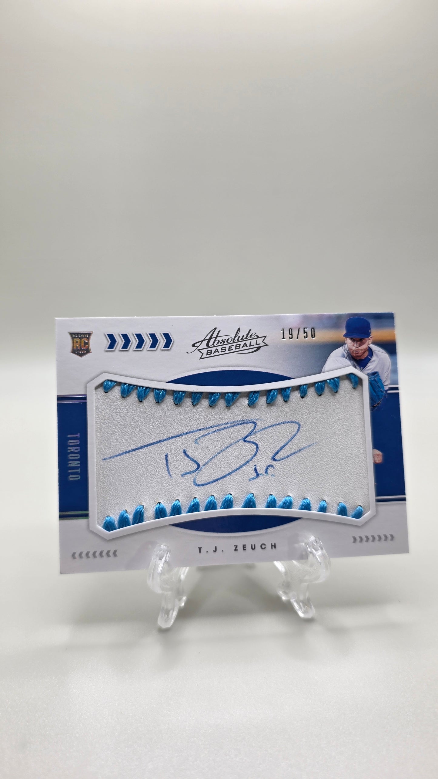 2020 Absolute Baseball T.J.Zeuch Rookie Patch Auto #/50 Card #144