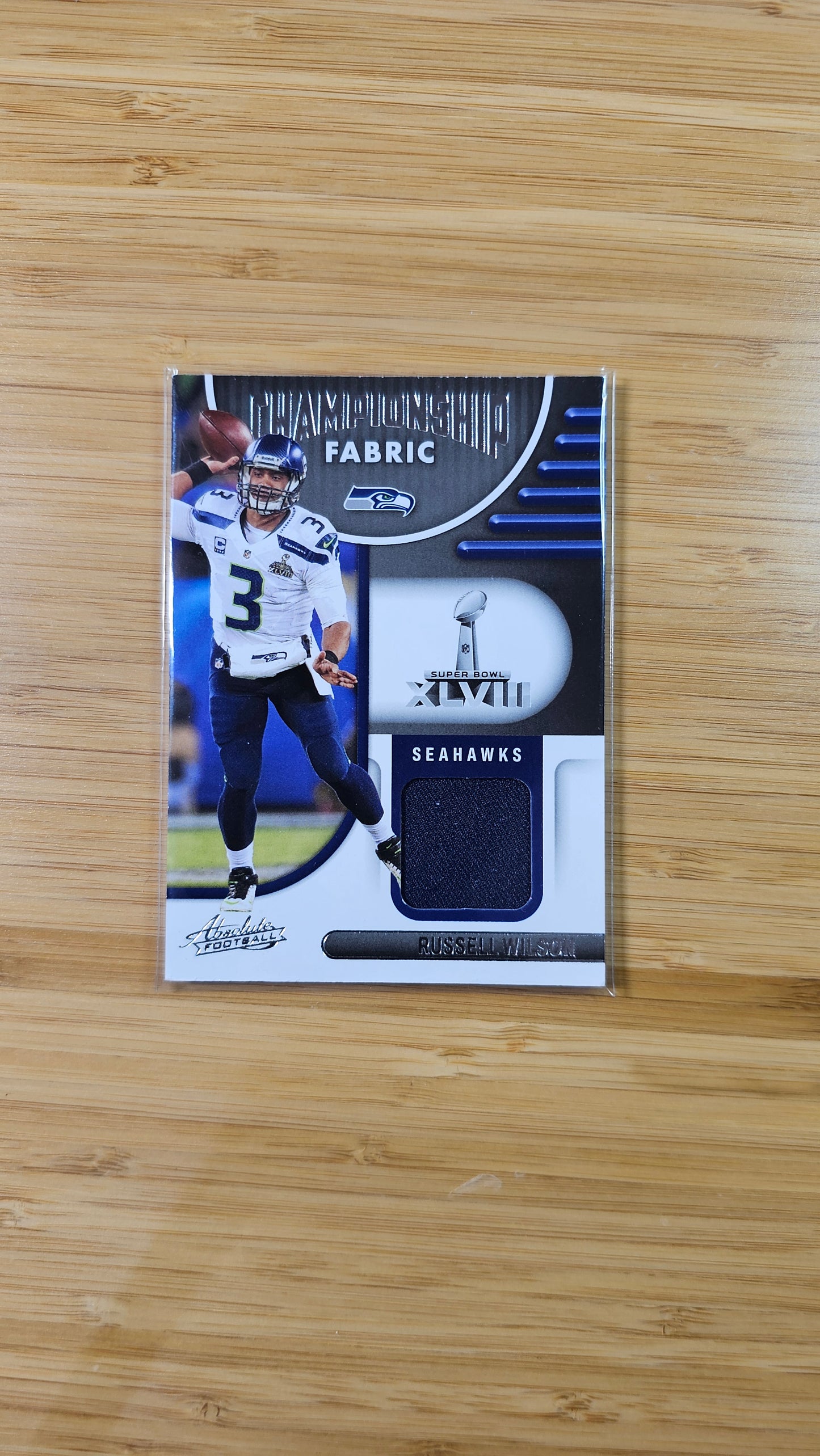 2022 Russell Wilson Absolute Football Championship Fabric Card #CF-6