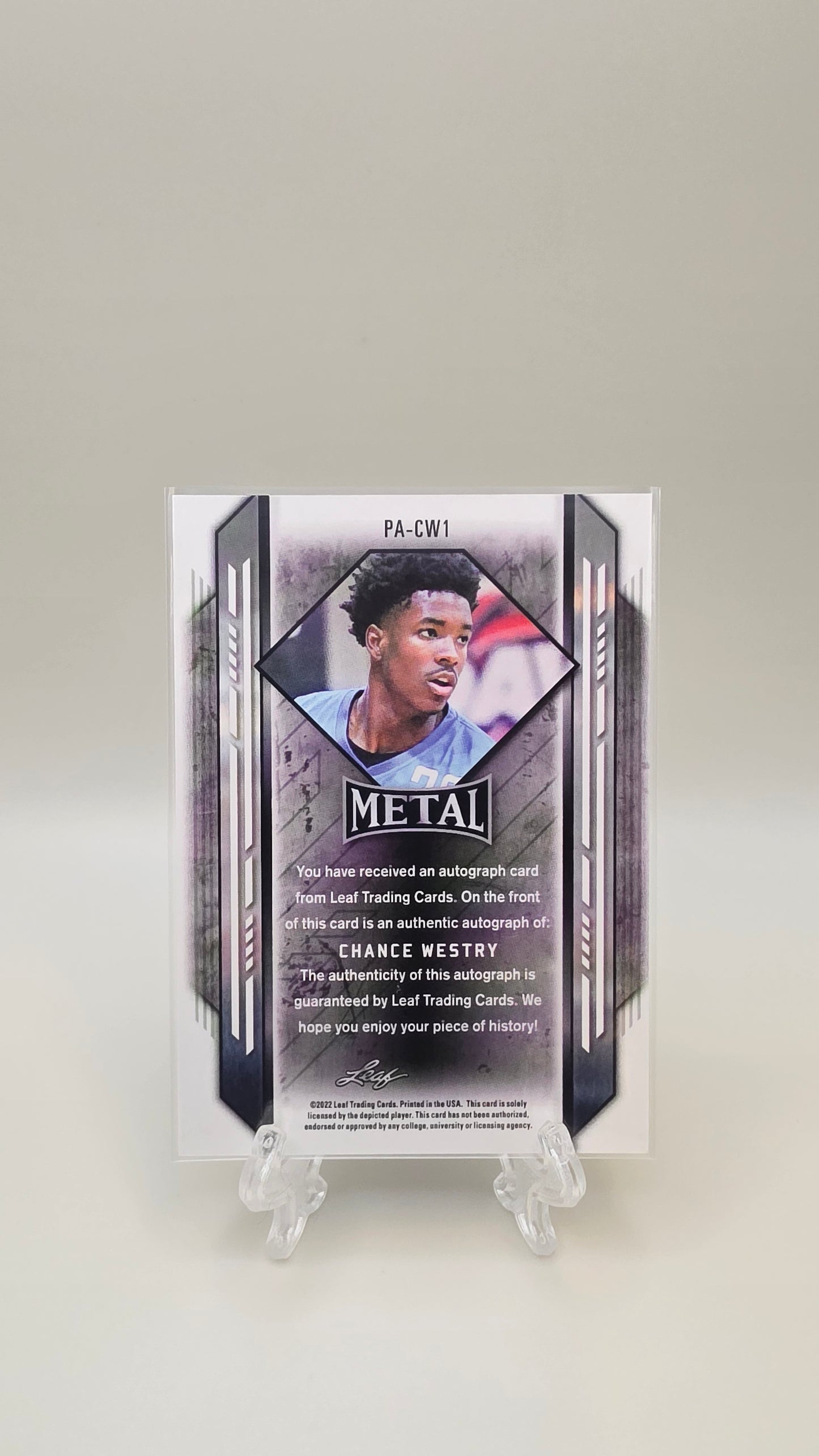 2022 Leaf Metal Chance Westry Auto #PA-CW1