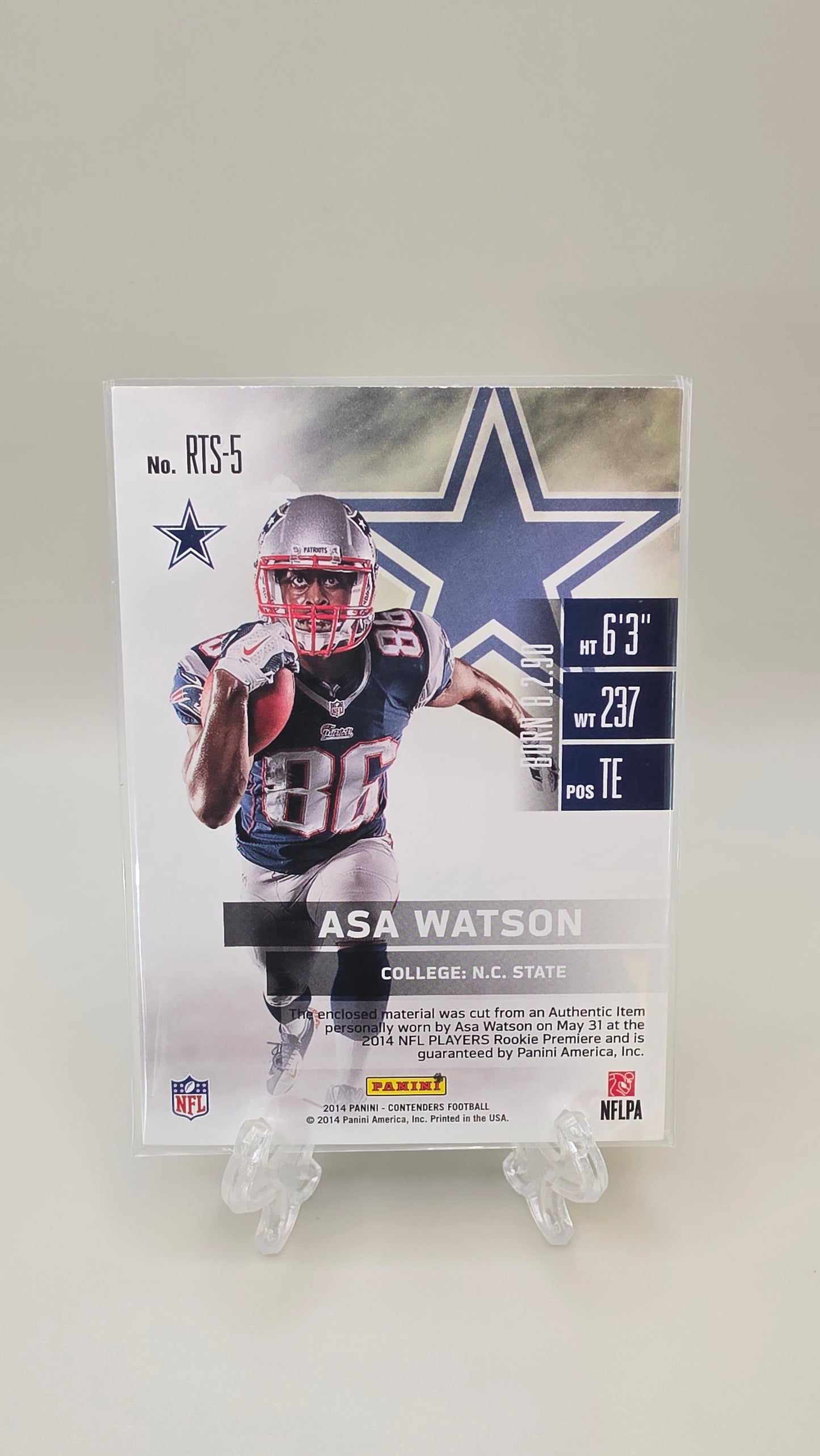 2014 Contenders Asa Watson Rookie Ticket Swatch #RTS-5