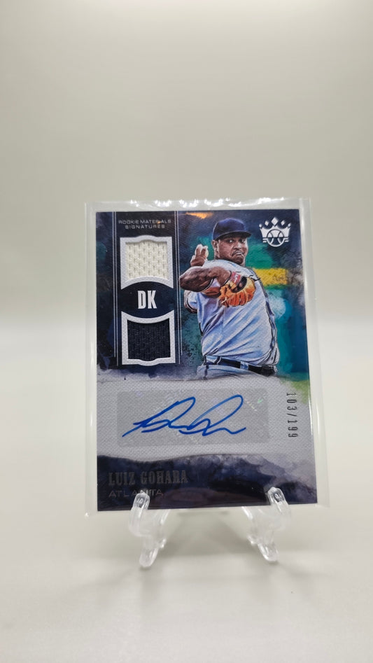 2018 Panini Diamond Kings Materials Signatures Luiz Gohara Rookie Patch Auto #103/199 Card# RMS-LG