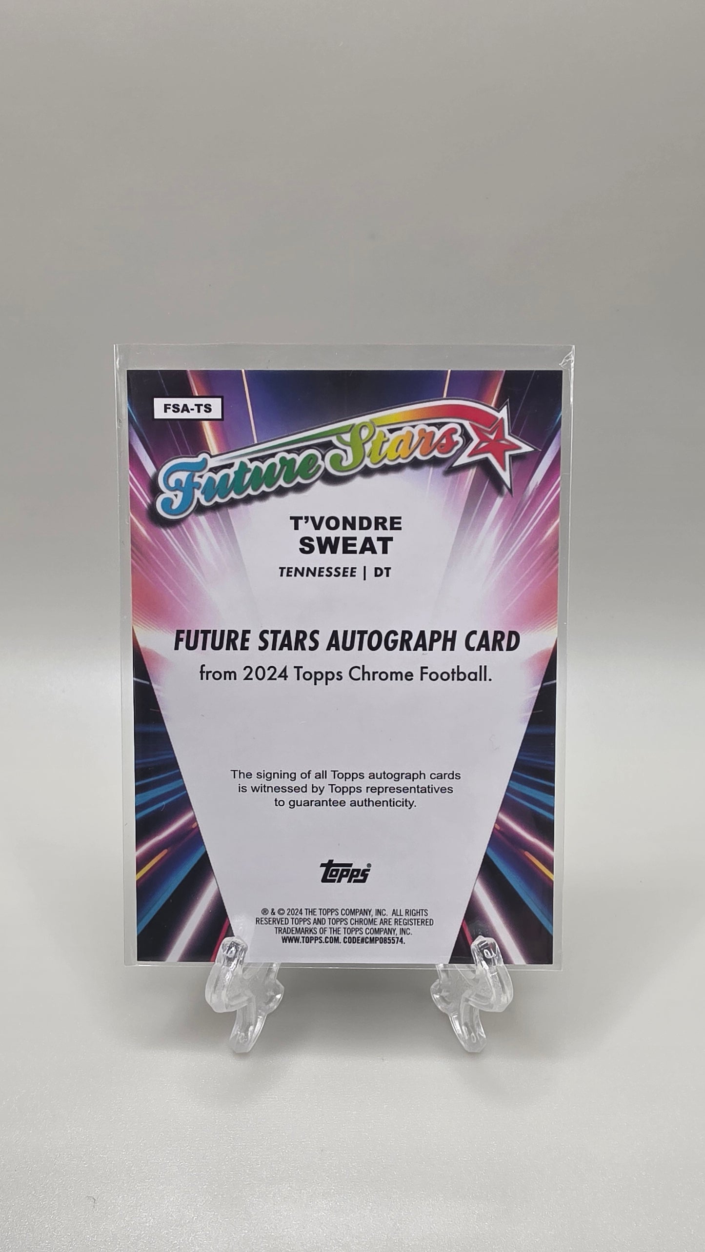2024 Topps Chrome T'Vondre Sweat Future Stars Auto /199 #FSA-TS
