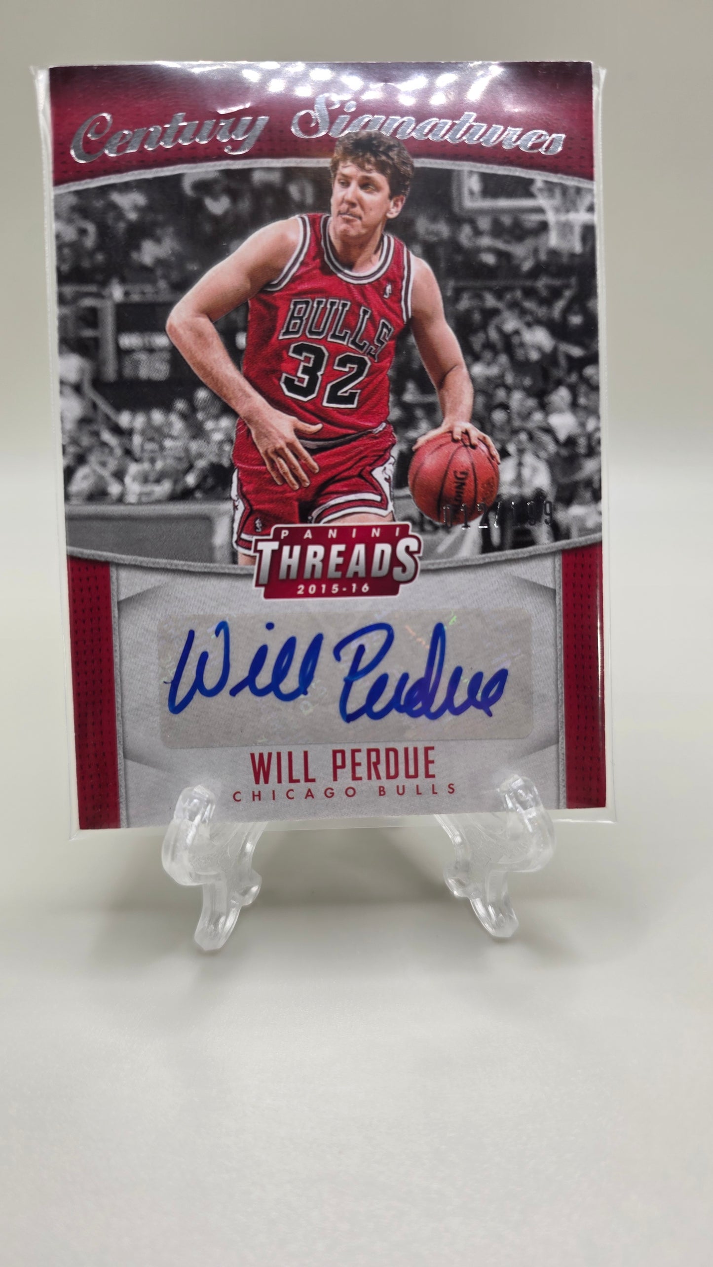 2015-16 Panini Threads Century Signatures Will Purdue Auto # /199 Card # CS-WPD
