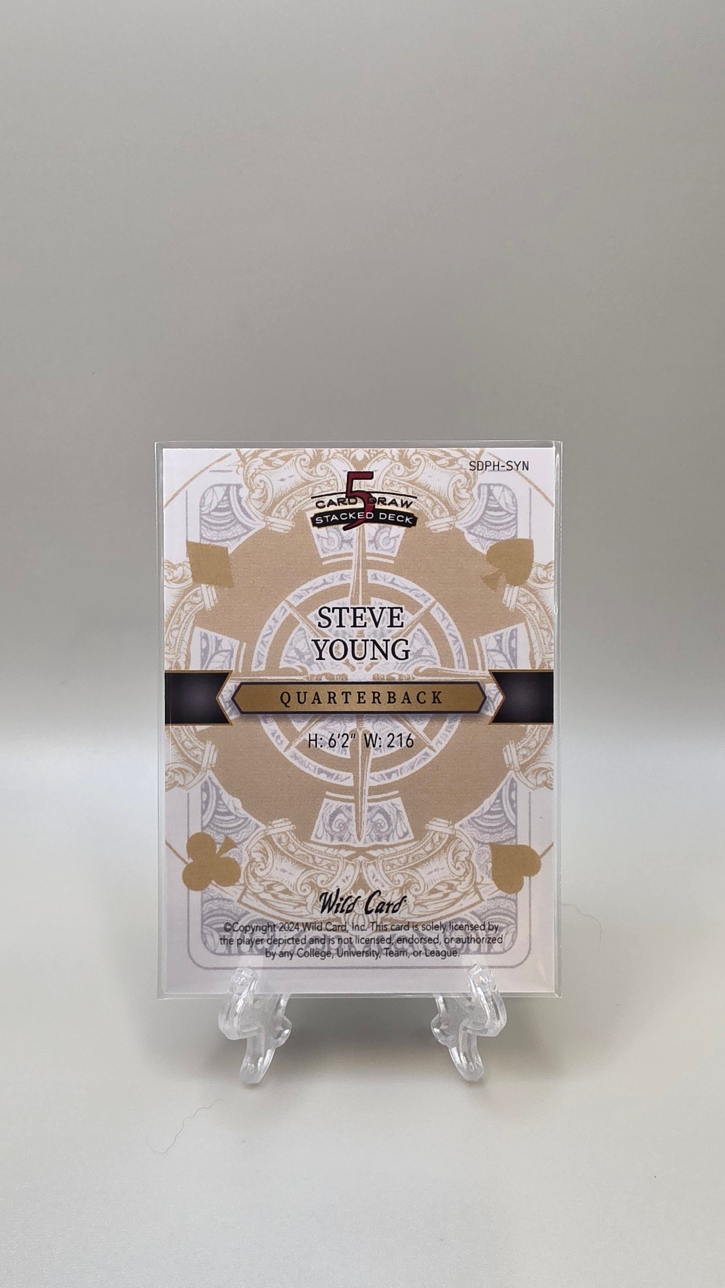 2024 Wild Card 5 Draw Steve Young Purple Jack /4 #SDPH-SYN