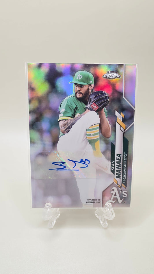 2020 Topps Chrome Sean Manaea Refractor Autograph Card # USA-SMA