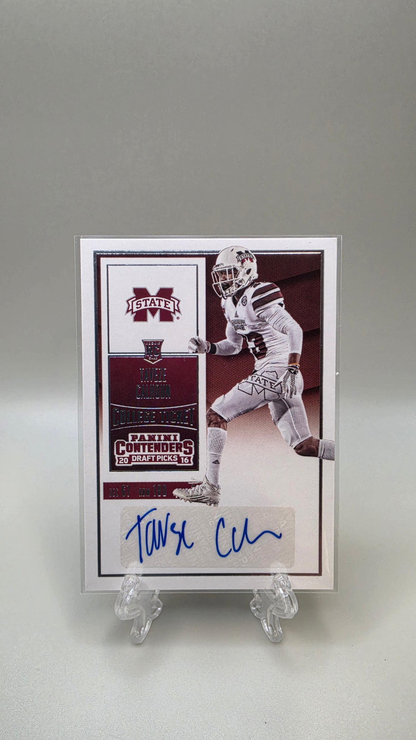2016 Contenders Taveze Calhoun College Ticket Auto #277