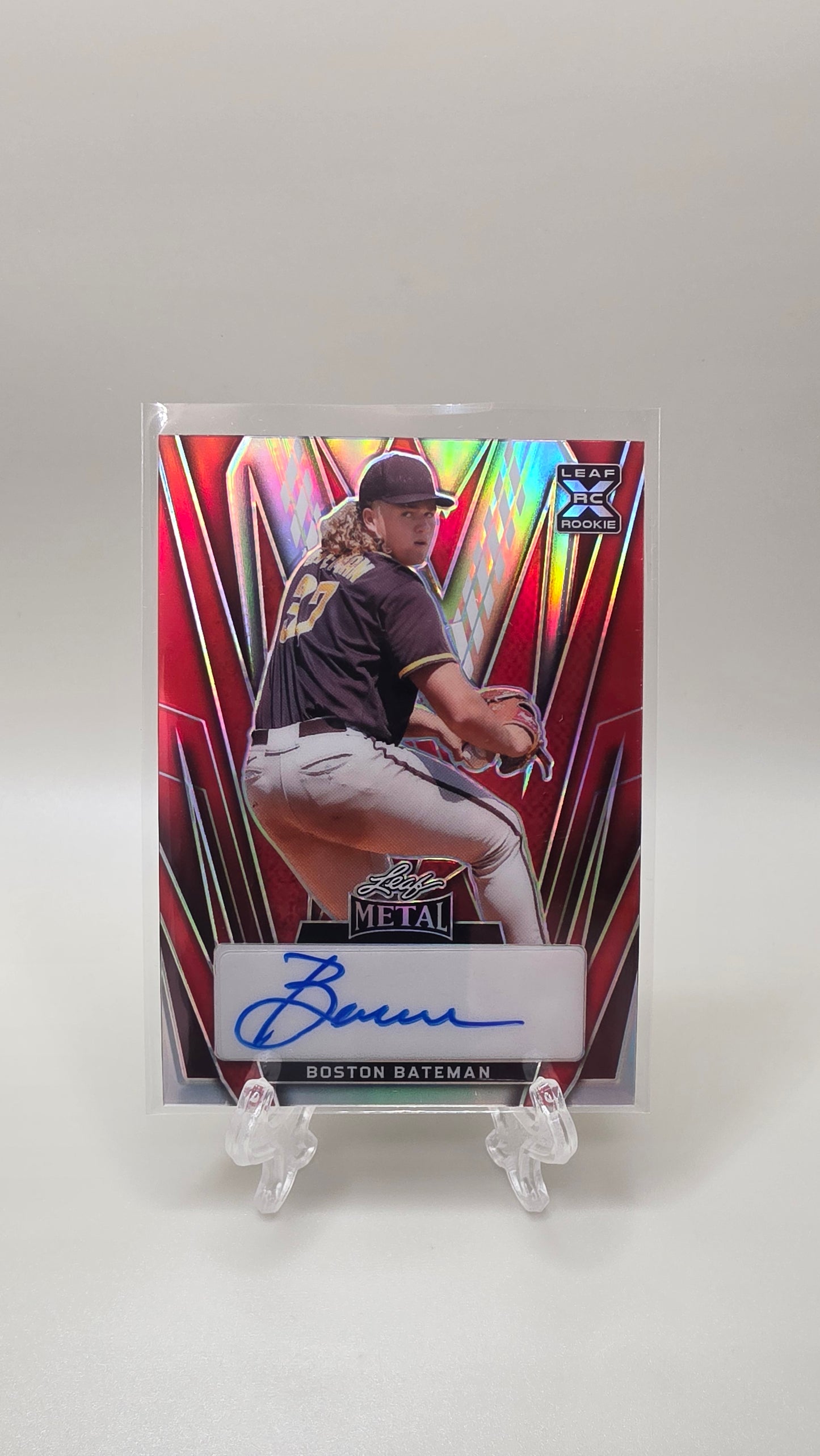 2024 Leaf Metal Boston Bateman Red Auto #/20 Card # BA-BB1