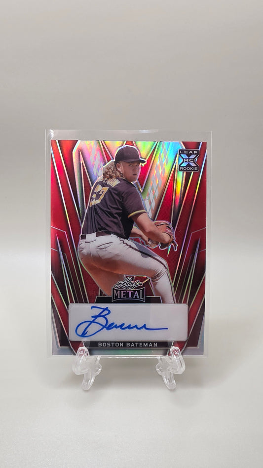 2024 Leaf Metal Boston Bateman Red Auto #/20 Card # BA-BB1