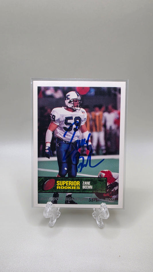 1994 Superior Rookies Zane Beehn #19 Autographs /6000