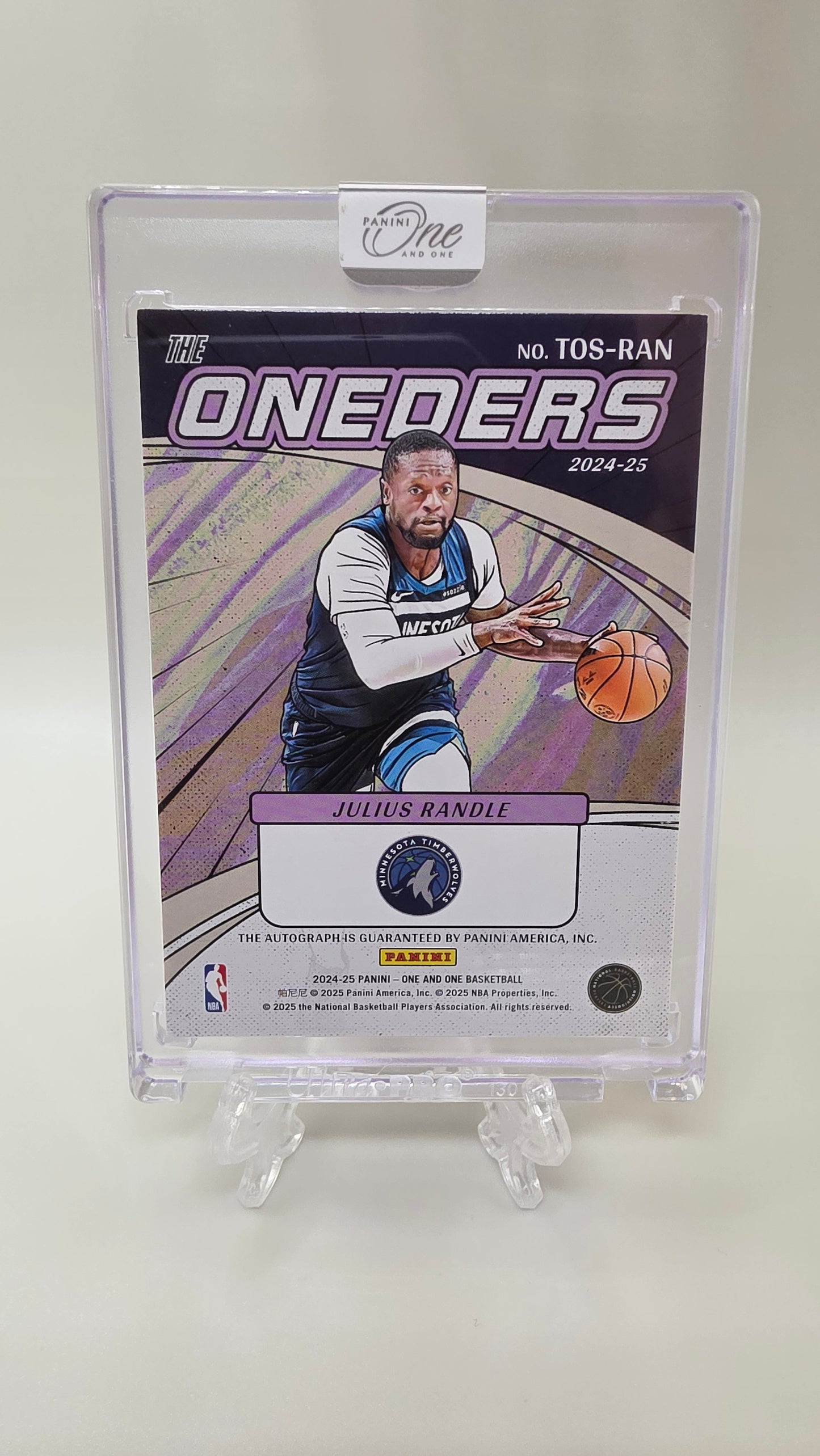 2024-25 Panini One Julius Randle The Oneders On Card Auto #/49 Card # TOS-RAN