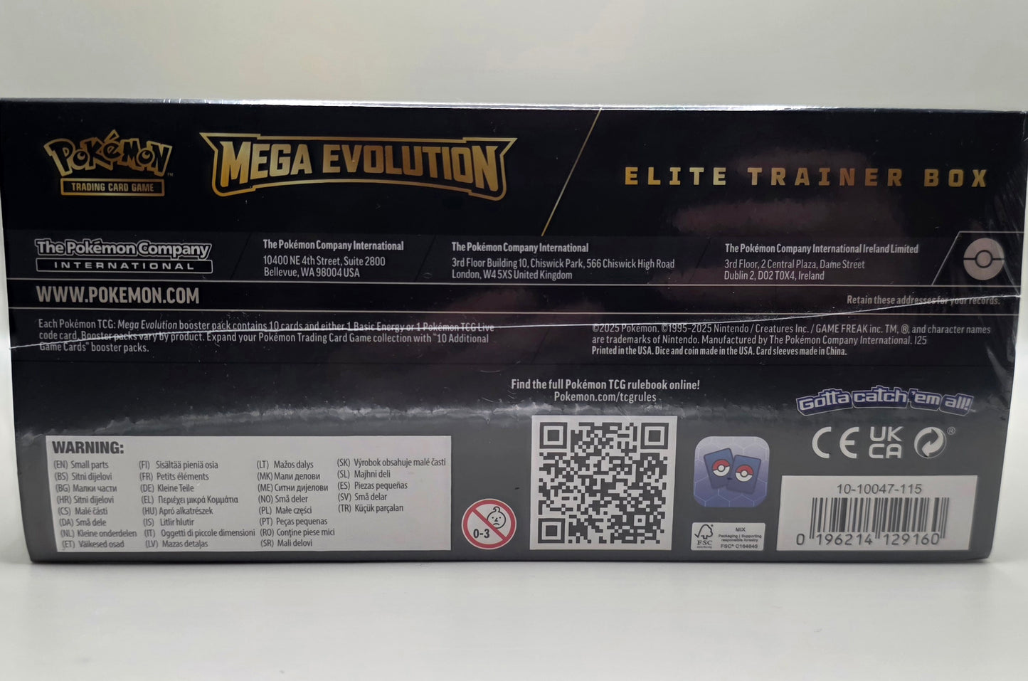 Pokemon TCG Mega Evolution Elite Trainer Box