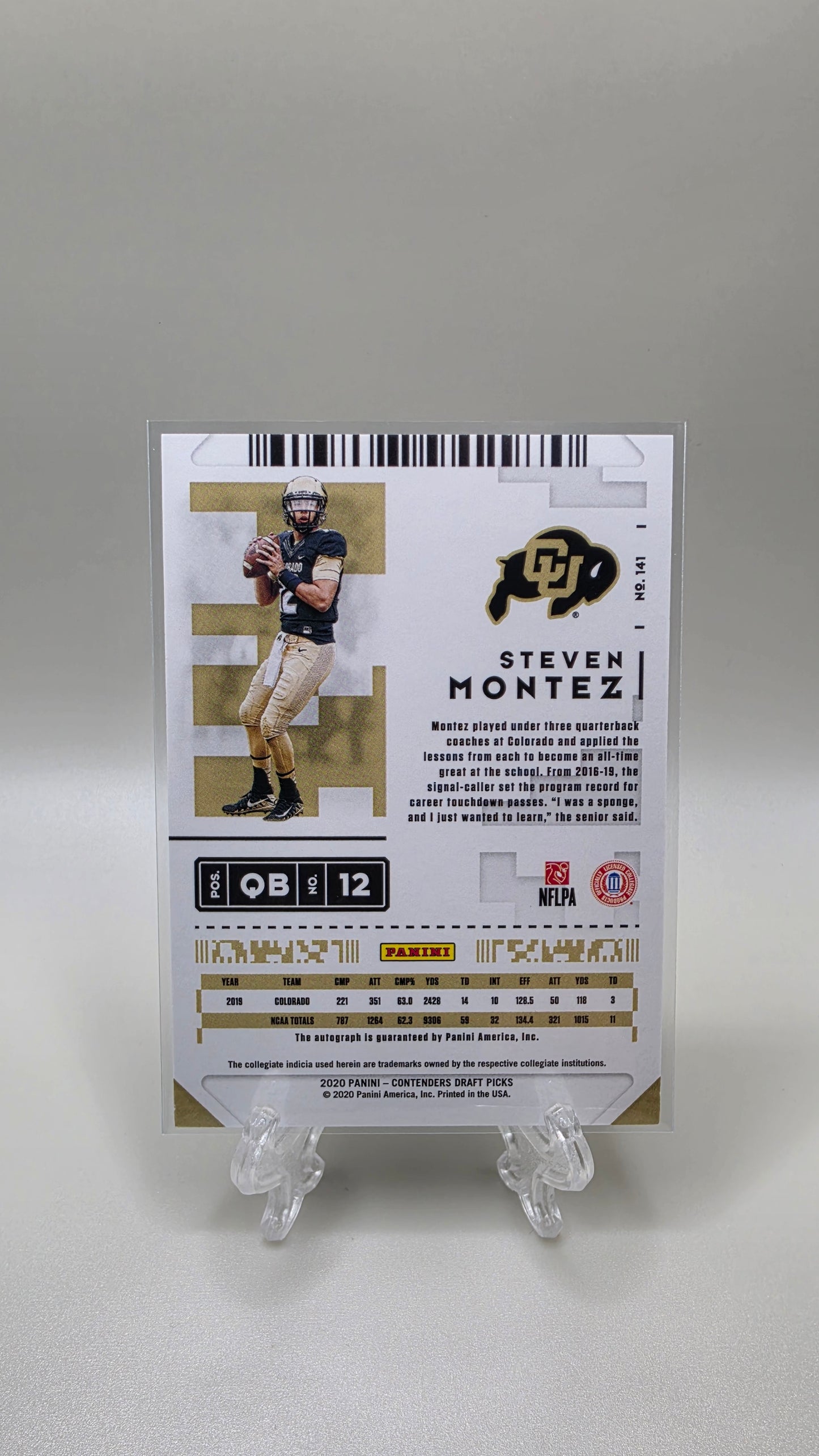 2020 Panini Contenders Steven Montez Bowl Ticket Auto #/99 Card #141