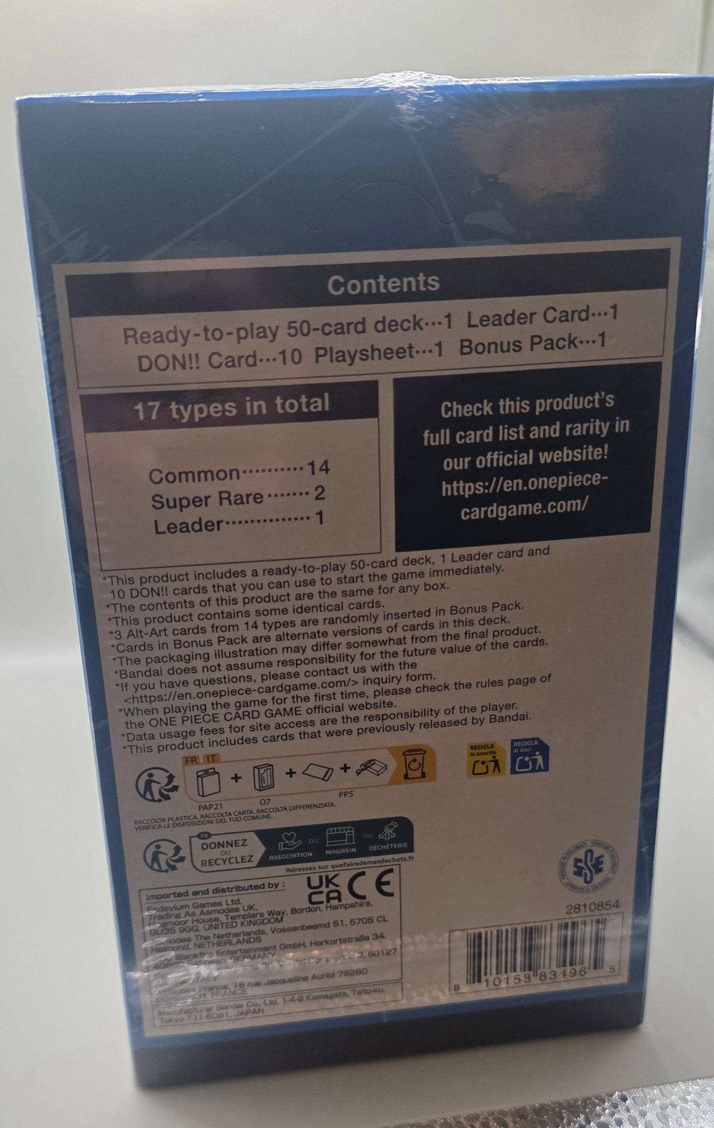 One Piece TCG Ace & Newgate Starter Deck ST22 Sealed Set (6 Decks)