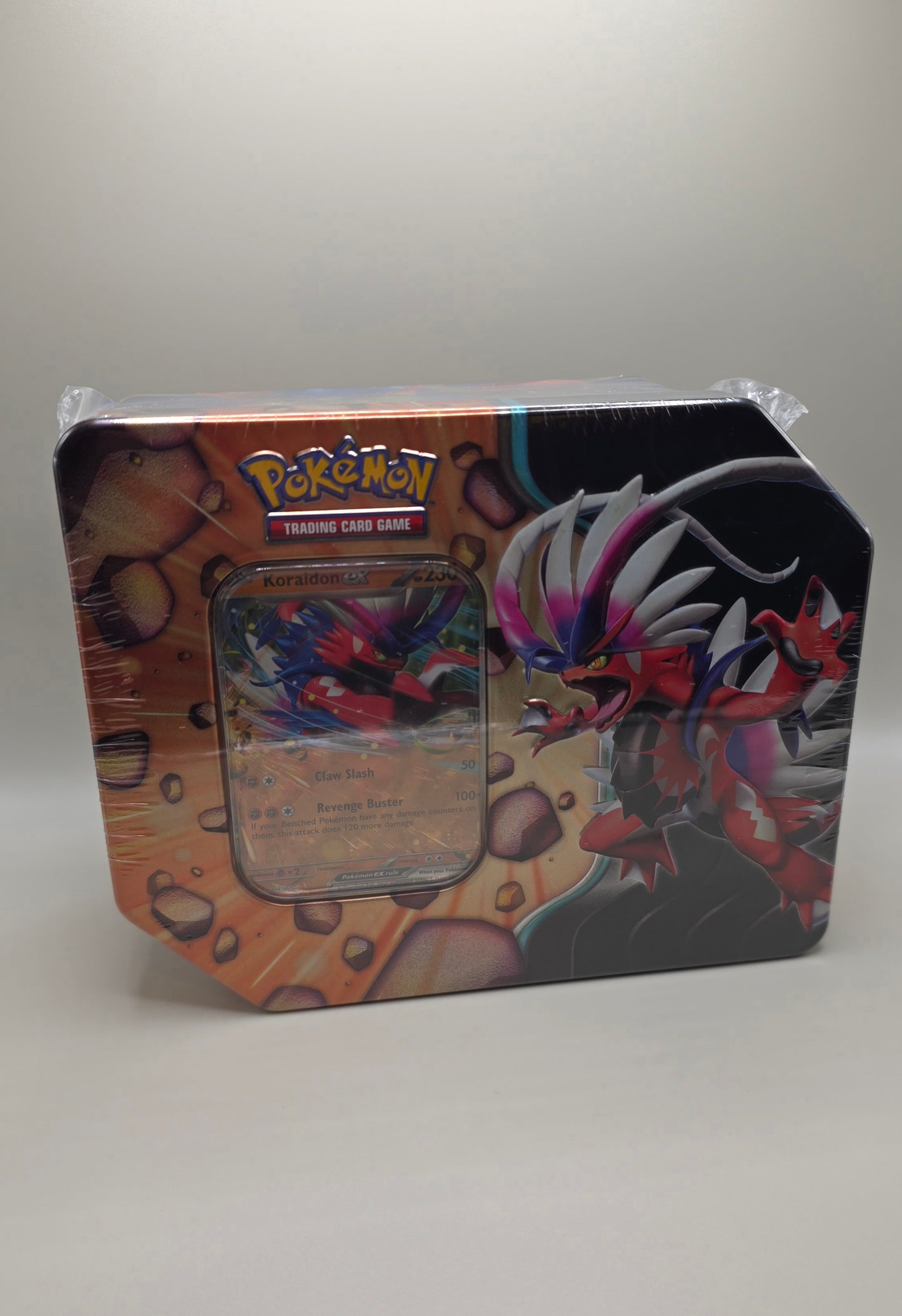 Pokémon TCG Slashing Legends Koraidon Ex Tin New
