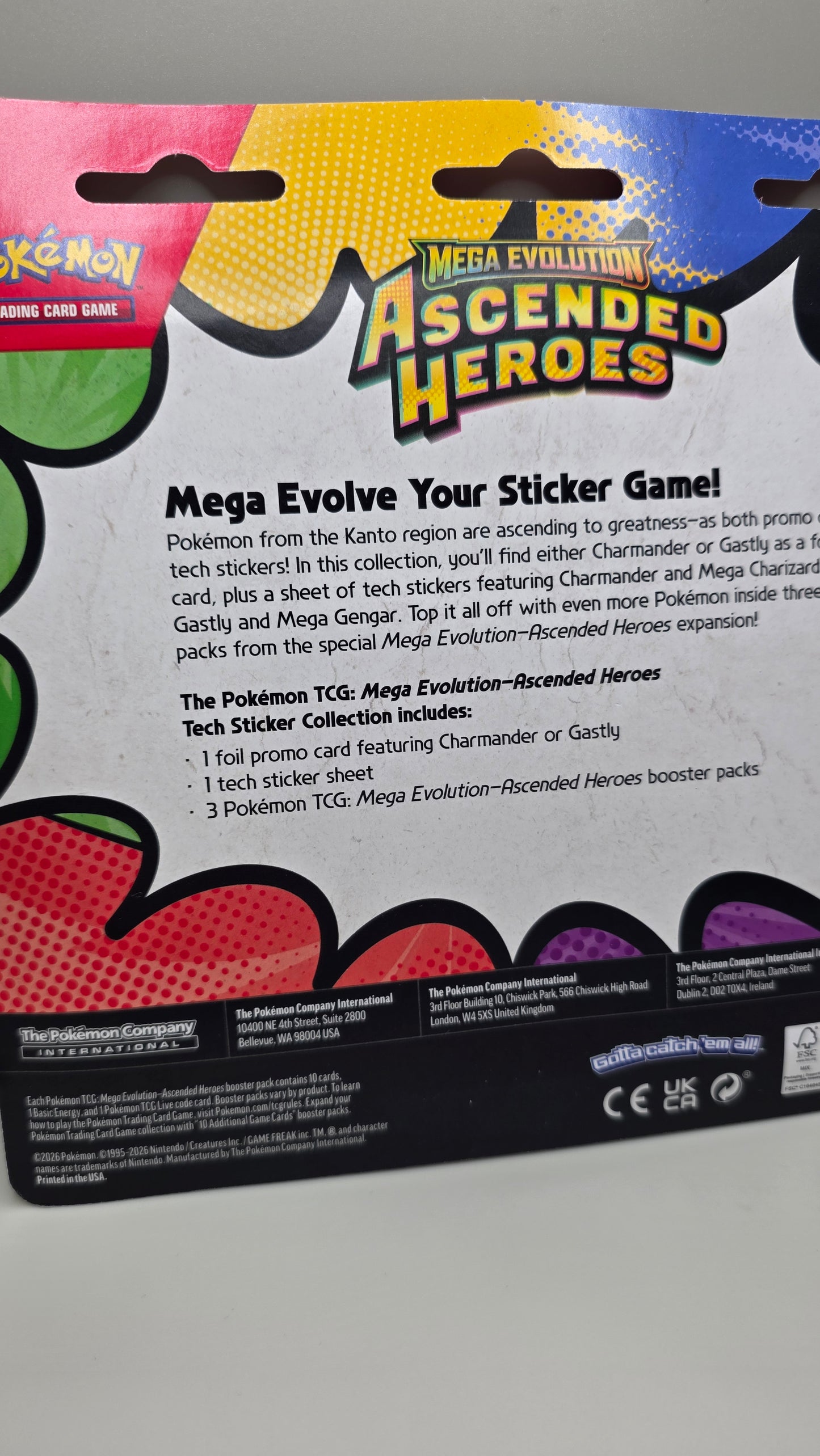 Pokémon TCG Ascended Heroes Charmander Tech Sticker Collection