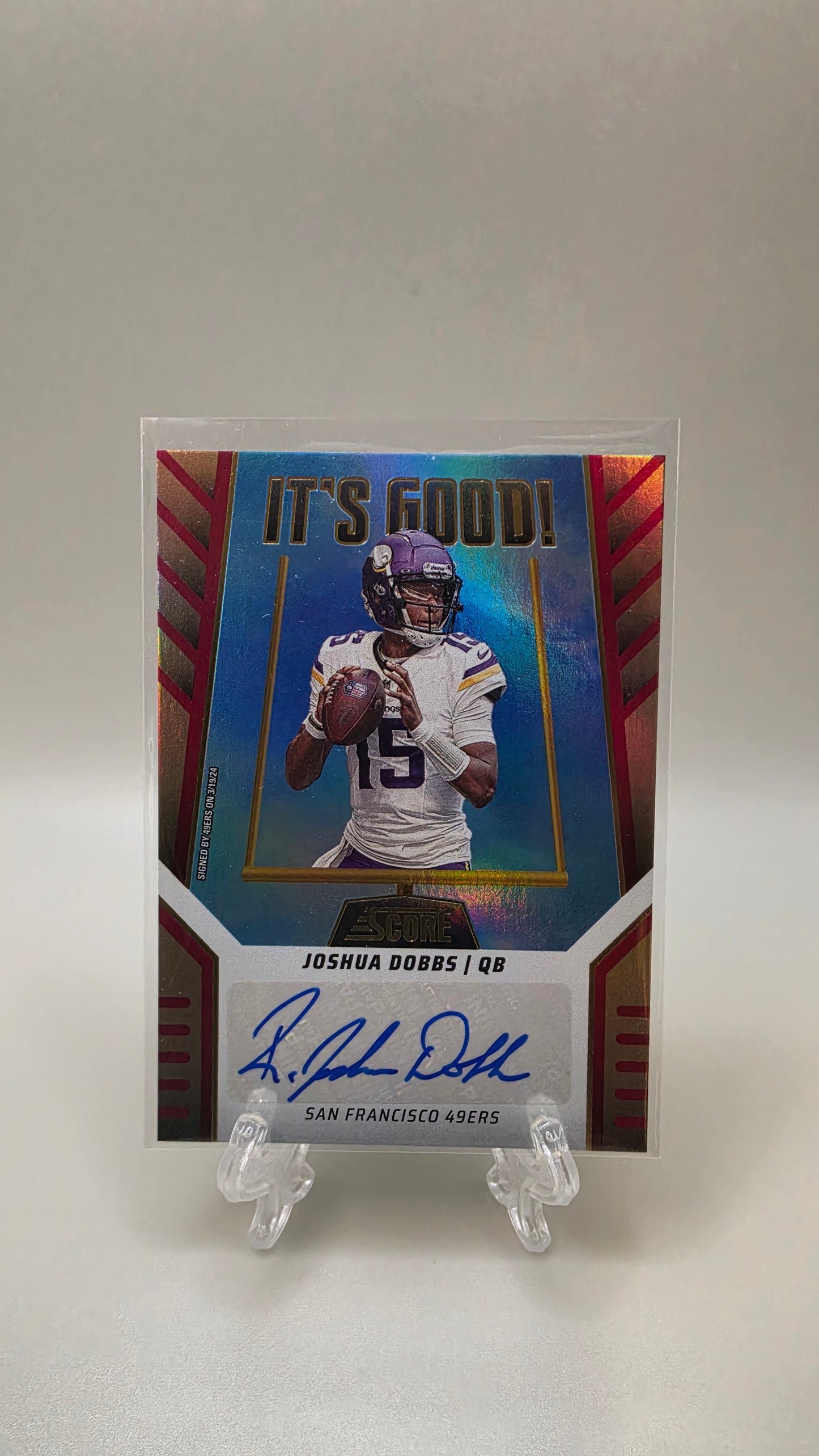 2024 Panini Score Joshua Dobbs It's Good! Auto #IG-JDS