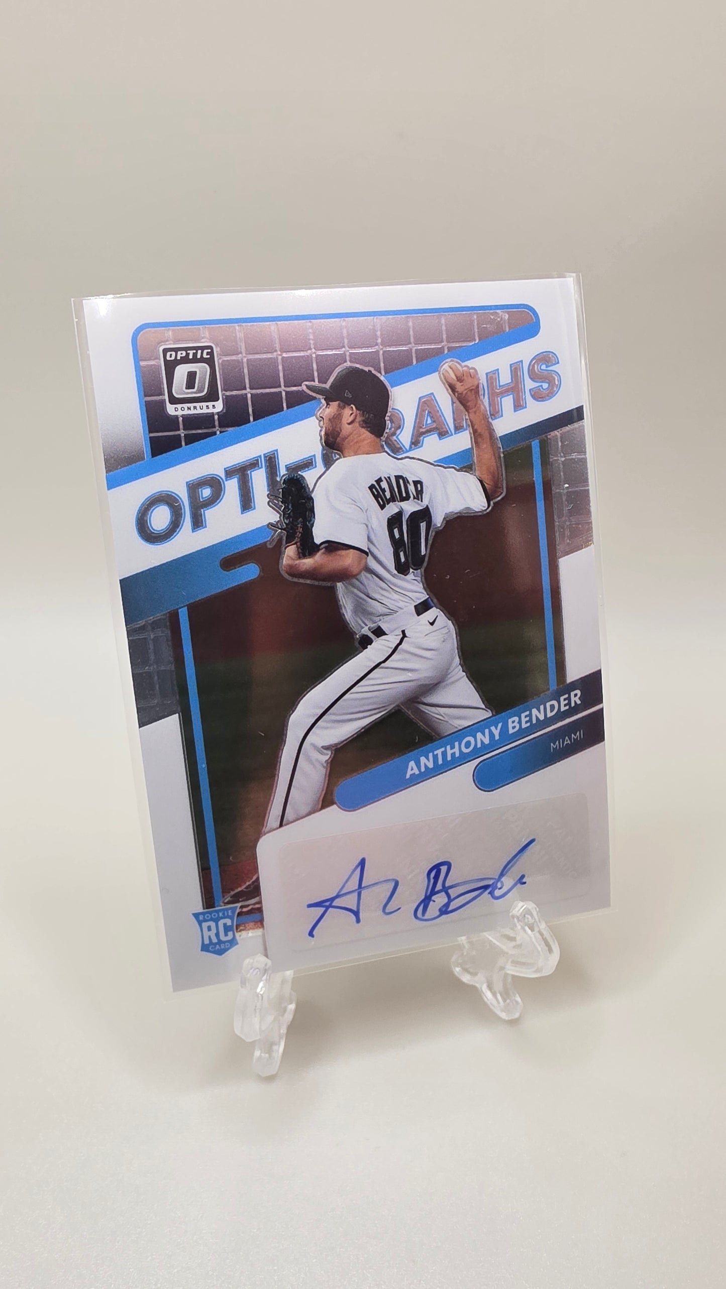 2022 Panini Optic Donruss Opti-Graphs Anthony Bender Rookie Auto Card # OG-AB