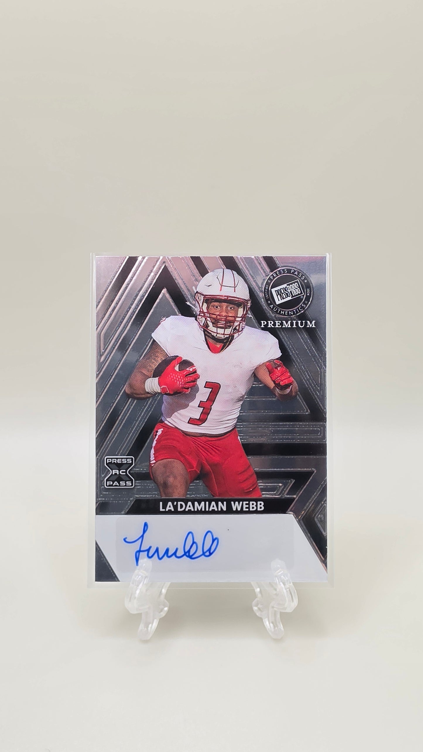 2024 Leaf Press Pass La'Damian Webb Rookie Auto /99 #BA-LDW