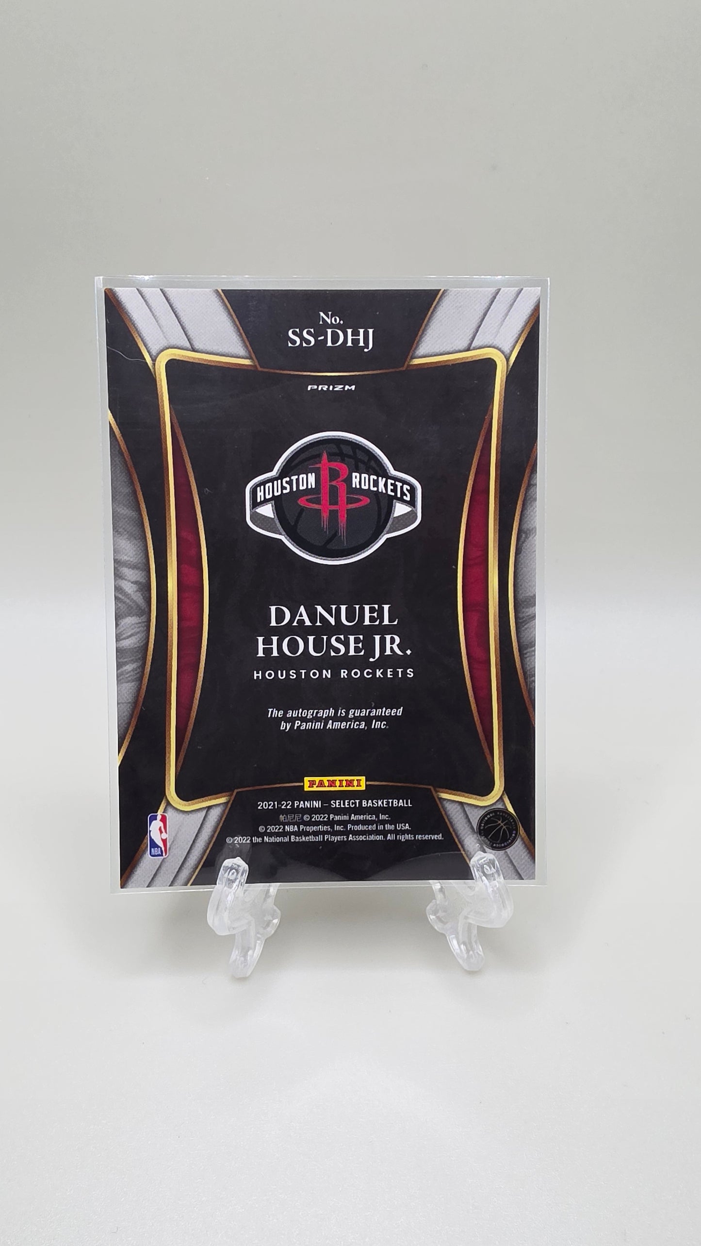 2021-22 Panini Select Signature Selections Danuel House Jr. Auto Card #SS-DHJ