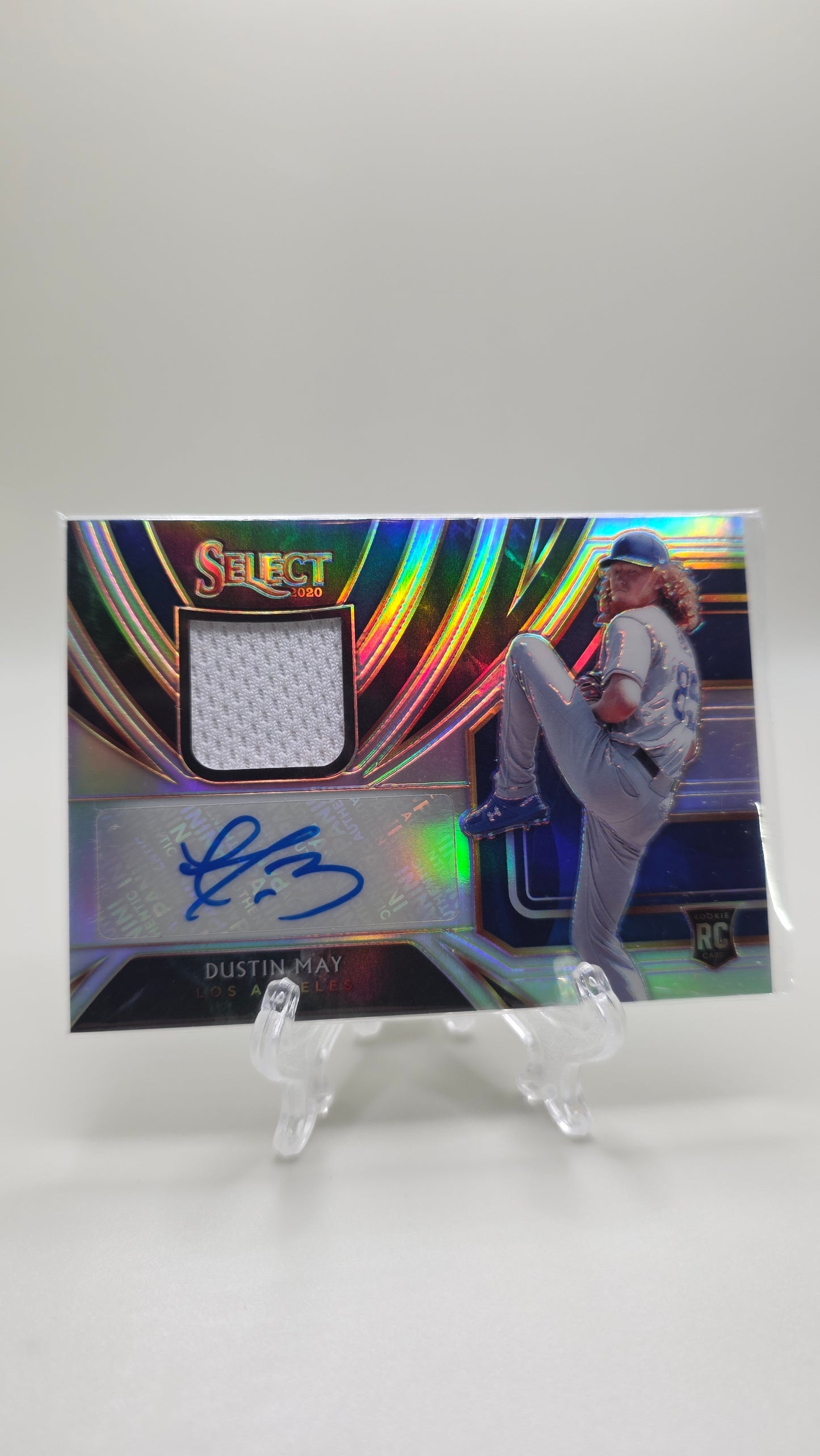 2020 Select Dustin May Silver Holo Rookie Patch Auto #/99 Card #RJA-DU