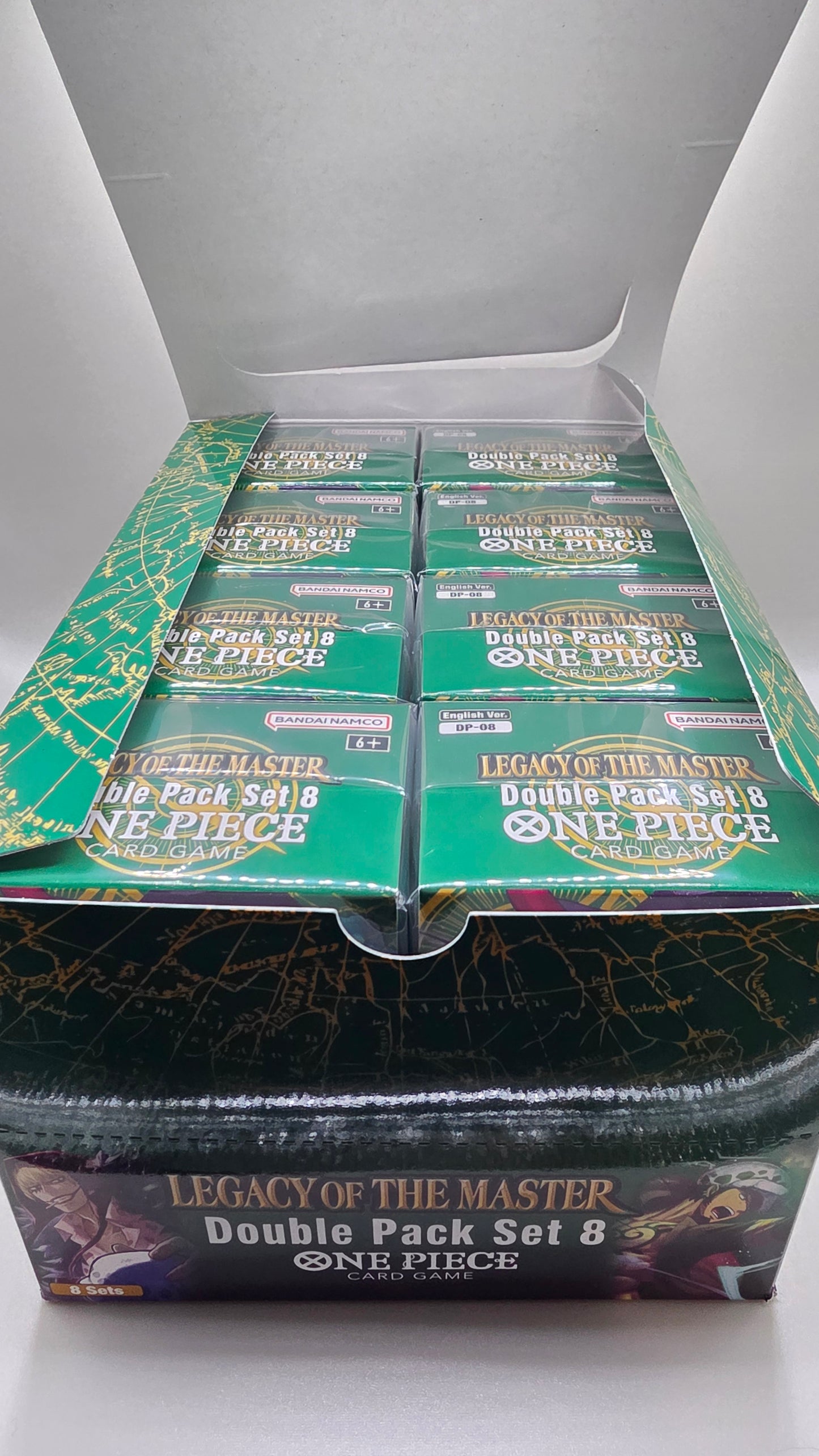 One Piece TCG OP12 Double Packs Set 8 - Legacy of the Master ENGLISH (x8 Double Packs)