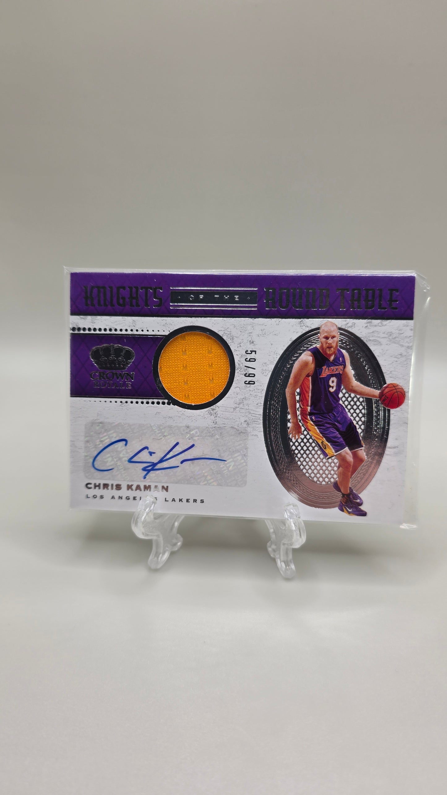 2020–21 Crown Royale Knights of the Round Table Chris Kaman Patch Auto #/99 Card CR-CKM