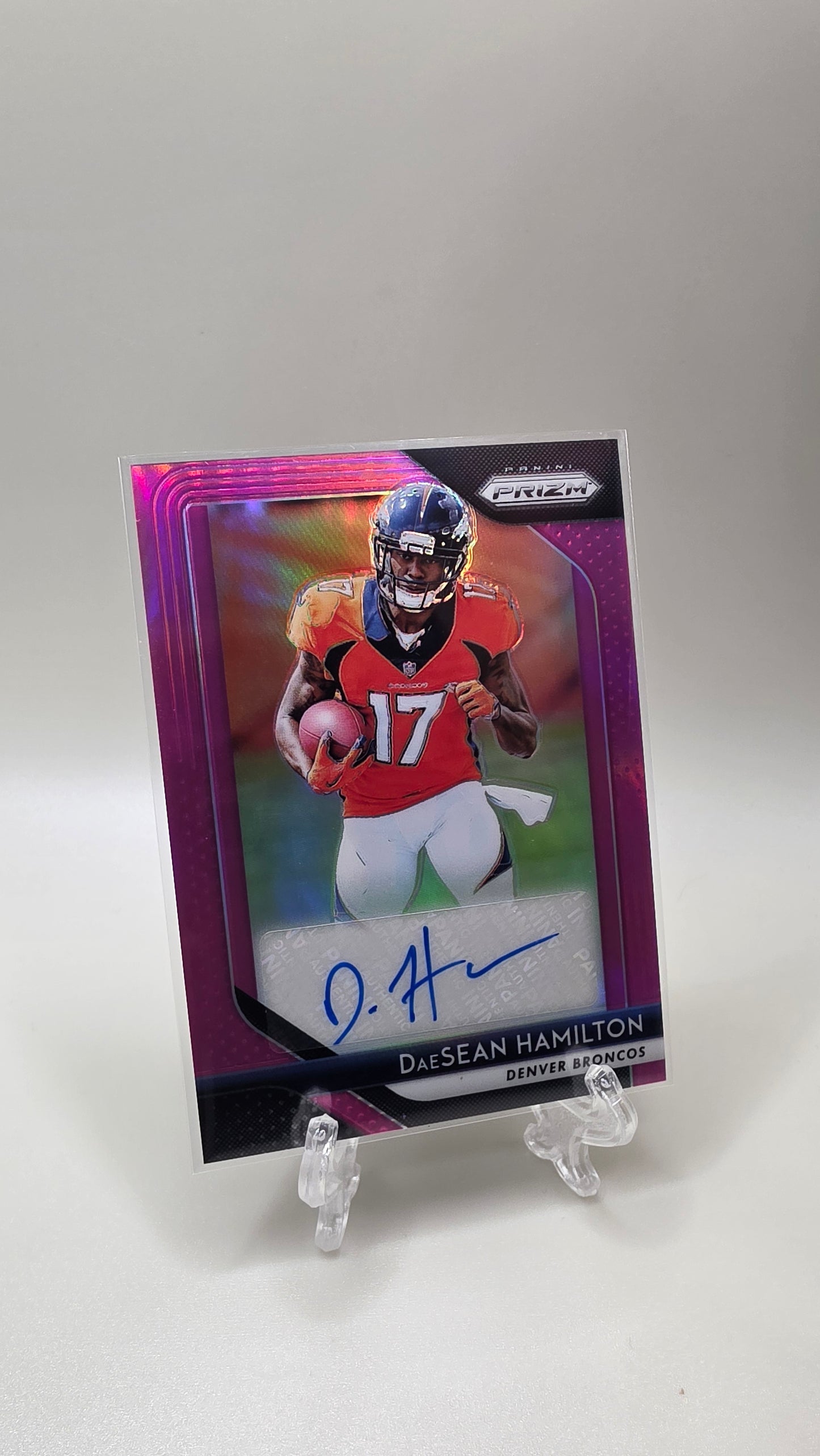 2018 Panini Prizm DaeSean Hamilton Pink Prizm Auto Card #RA-DSH