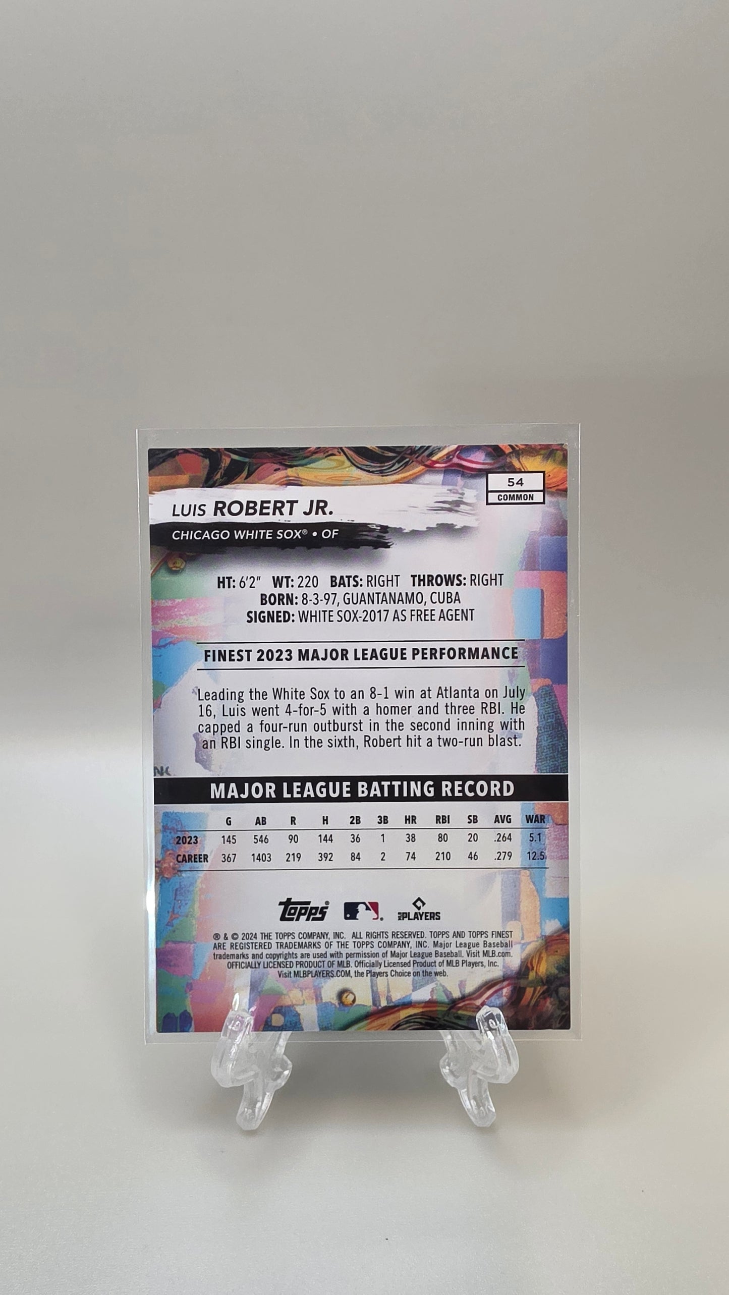 2024 Topps Finest Luis Robert Jr. Blue /325 #54
