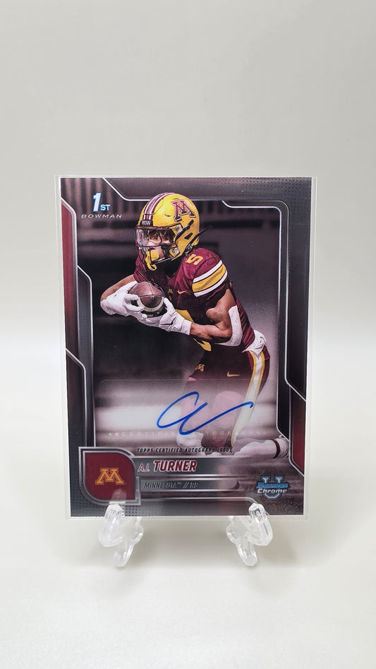 2025 Bowman Chrome 1st A.J. Turner Auto Card # BCA-AT