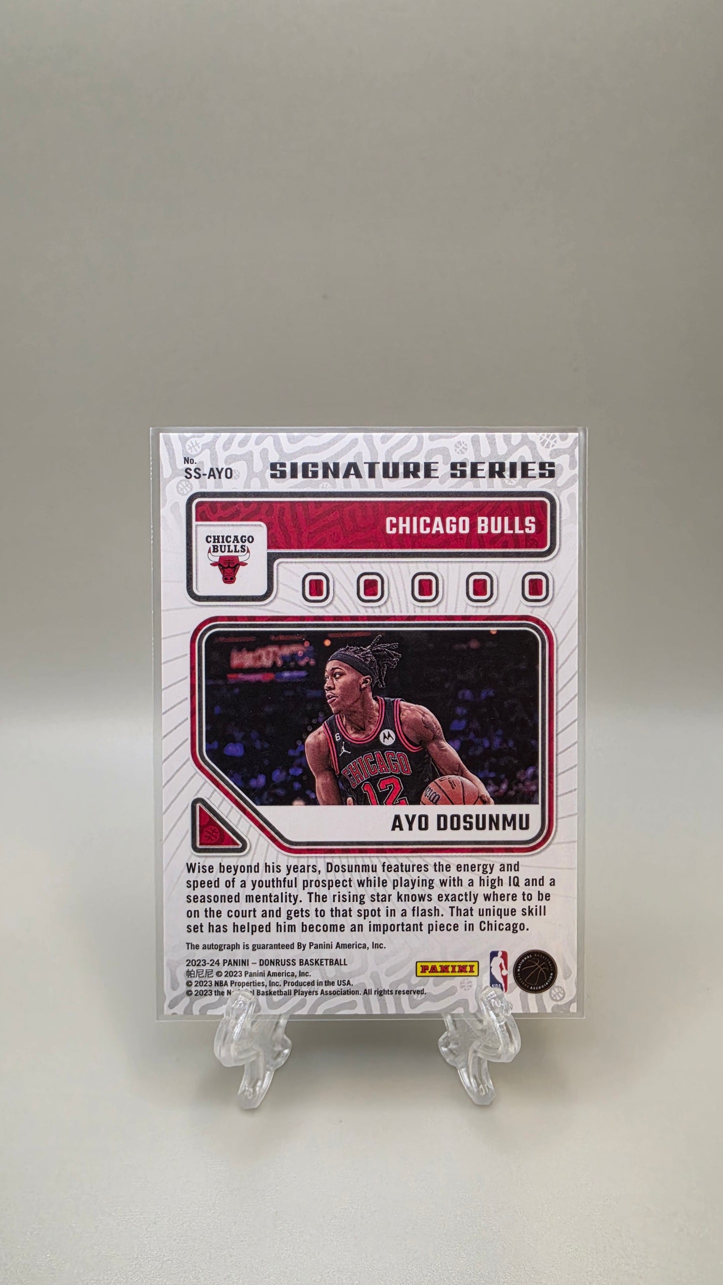 2023-24 Donruss Ayo Dosunmu Signature Series Auto #SS-AYO