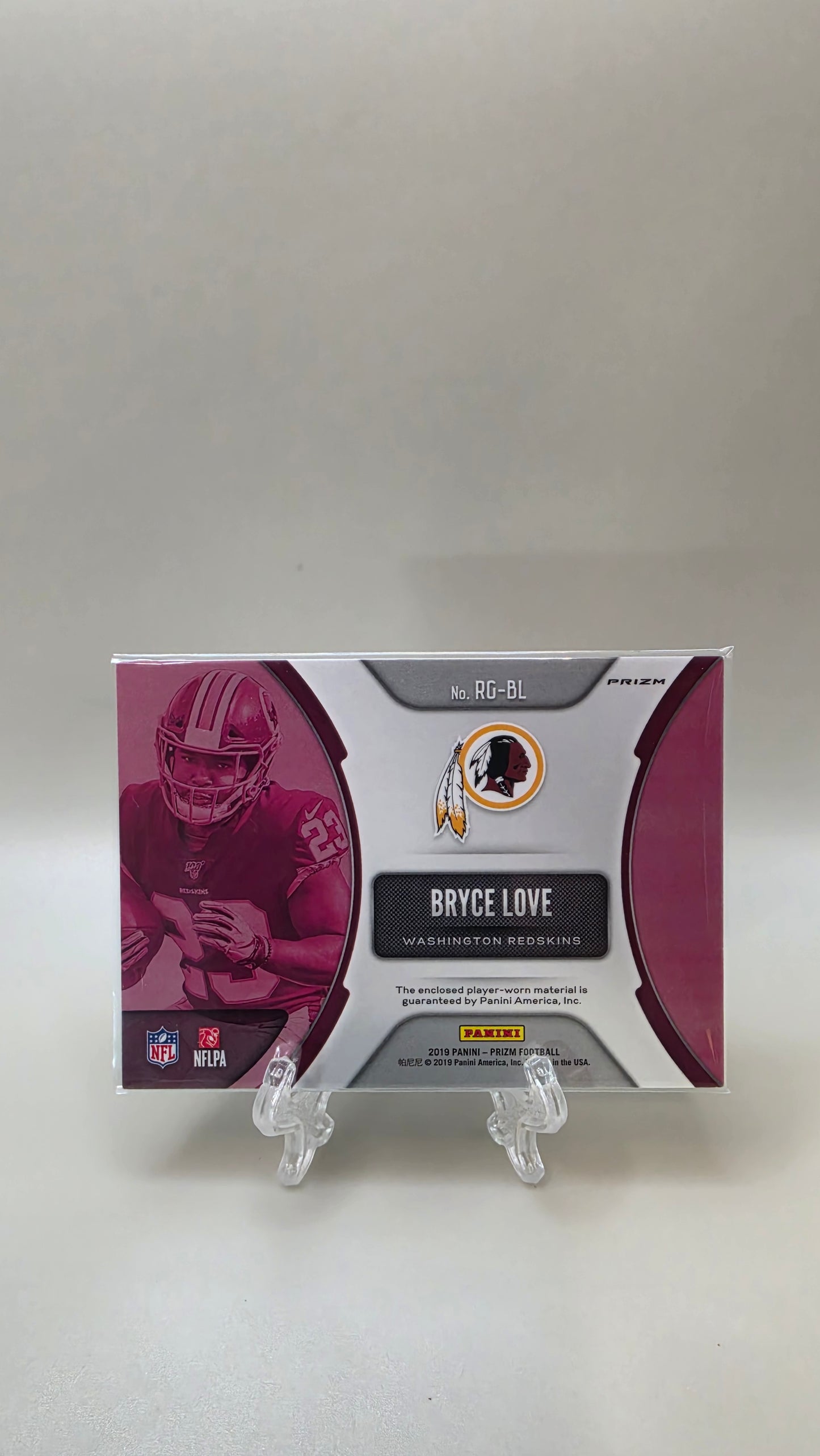 2019 Panini Prizm Bryce Love Rookie Gear Silver Prizm #RG-BL
