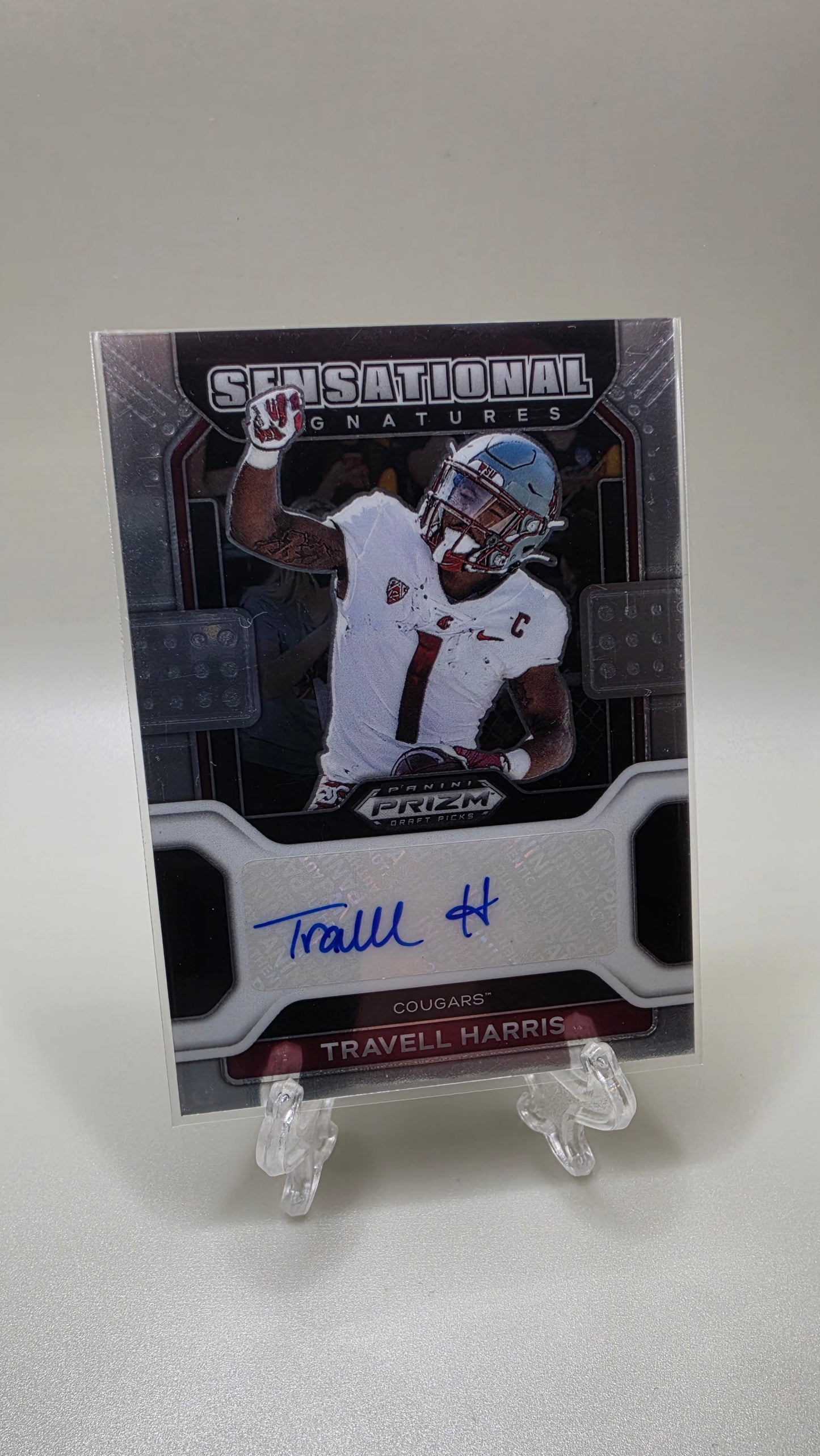2022 Panini Prizm Draft Picks Sensational Signatures Travell Harris Auto Card # SS-THA