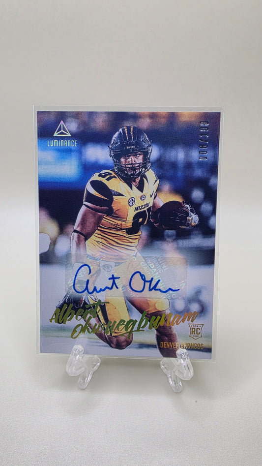 2020 Panini Luminance Albert Okwuegbunam Rookie Auto #/100 Card #188