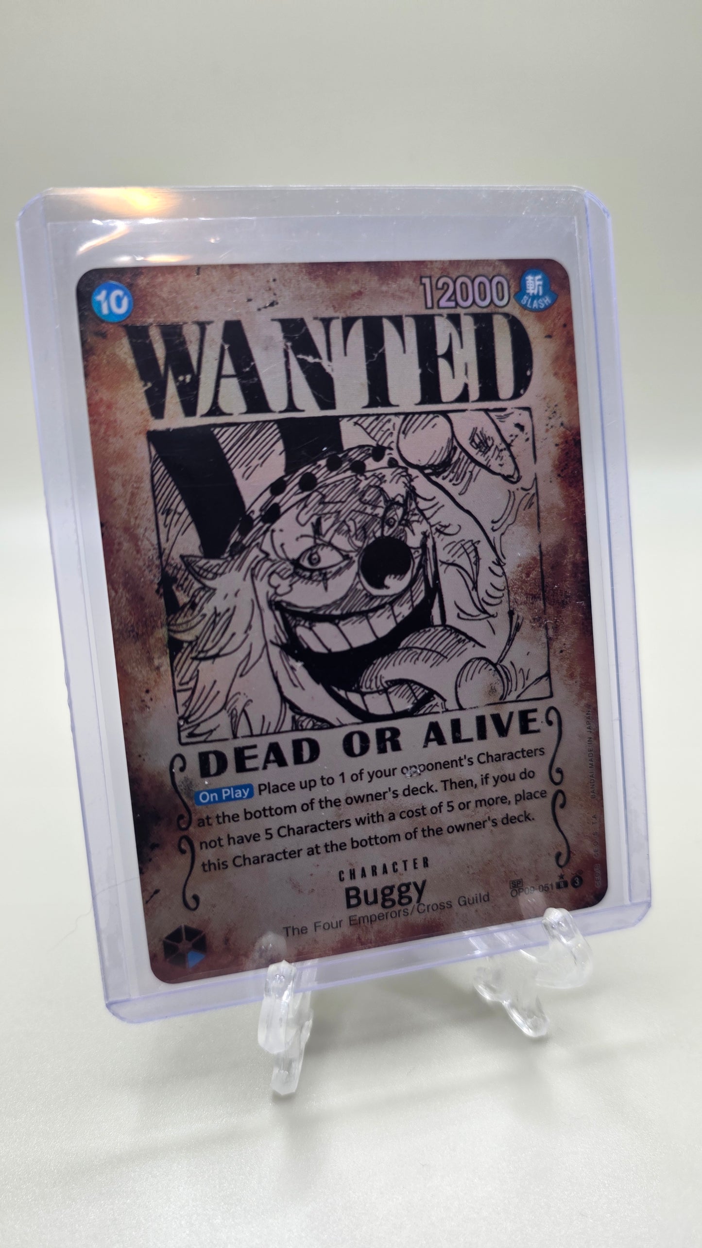 Buggy OP09-051 R⭐ Alt Art Wanted Poster One Piece TCG (Emperors in the New World Set) English